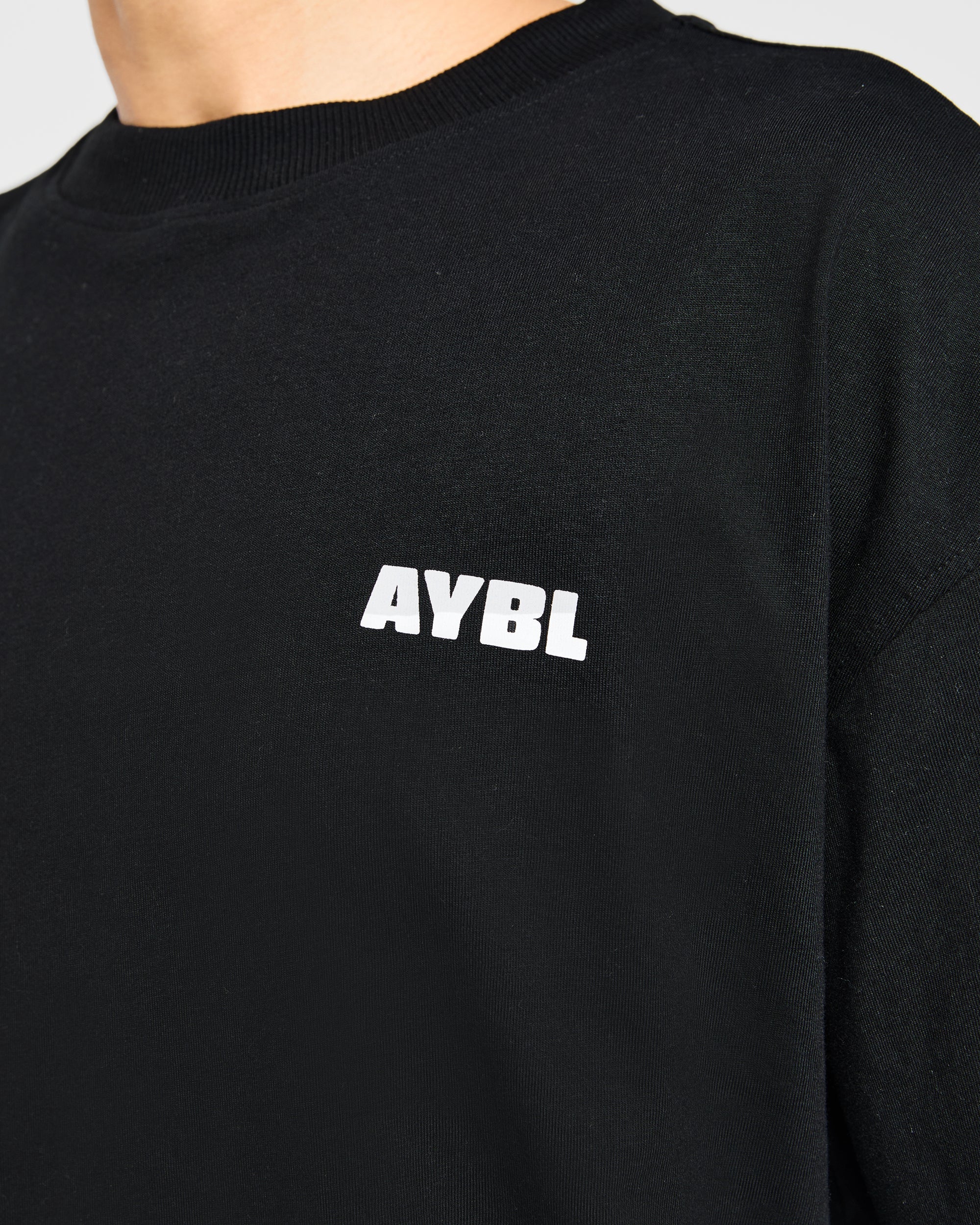 Focused Wavy Oversized T Shirt - Zwart - Image 5