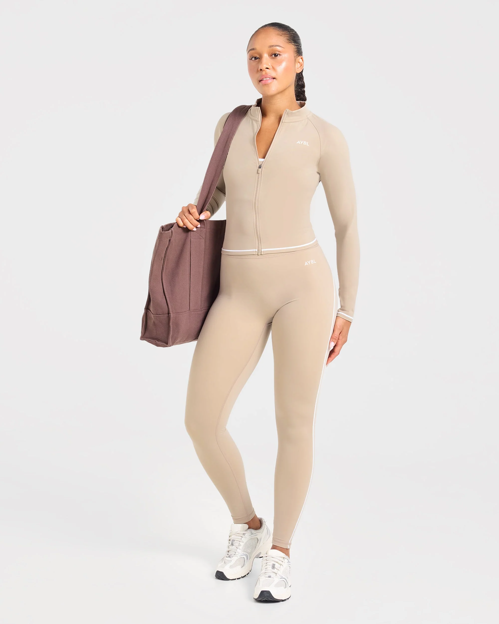 Form Zip Up Jacket - Mocha - Image 7