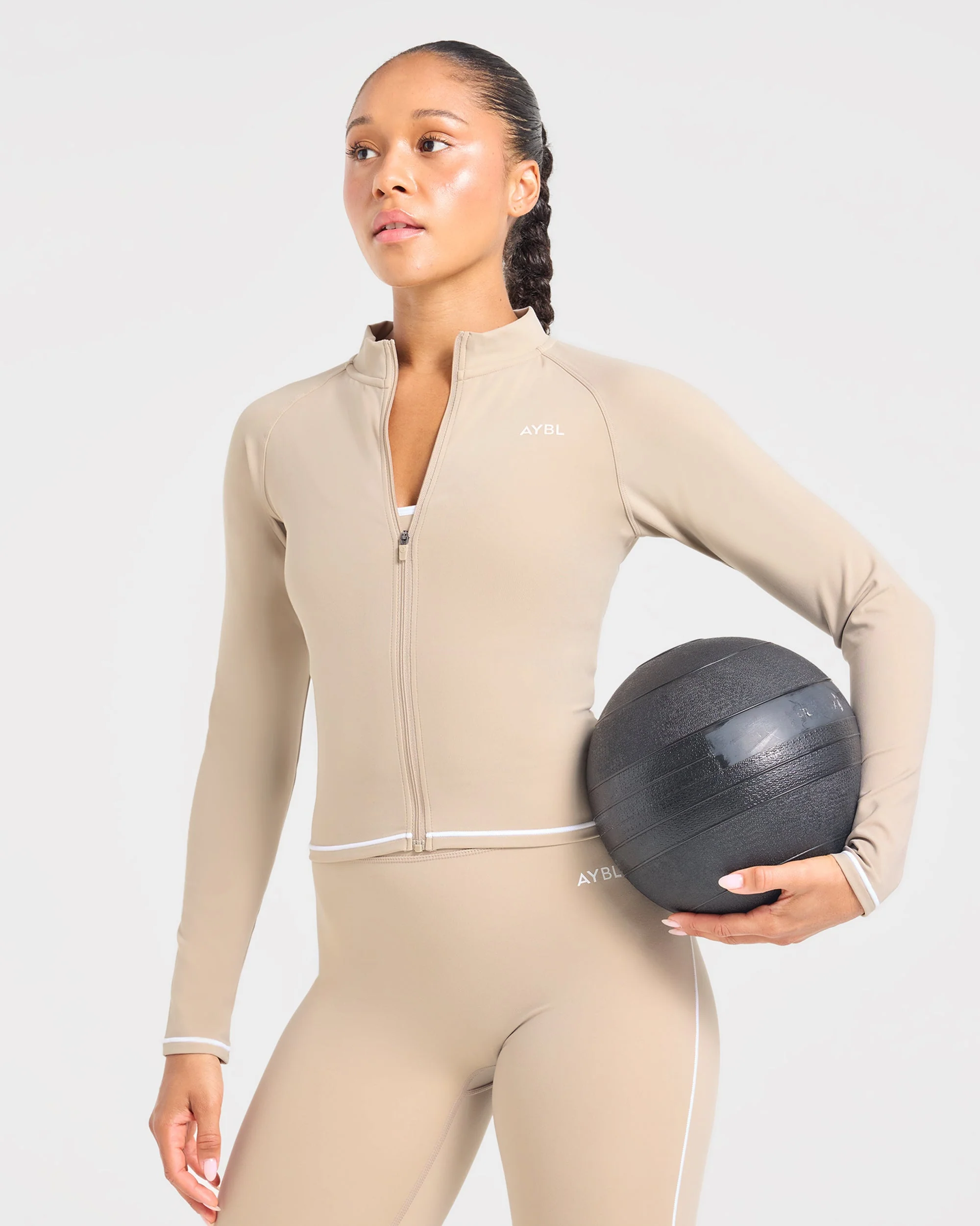 Form Zip Up Jacket - Mocha - Image 8