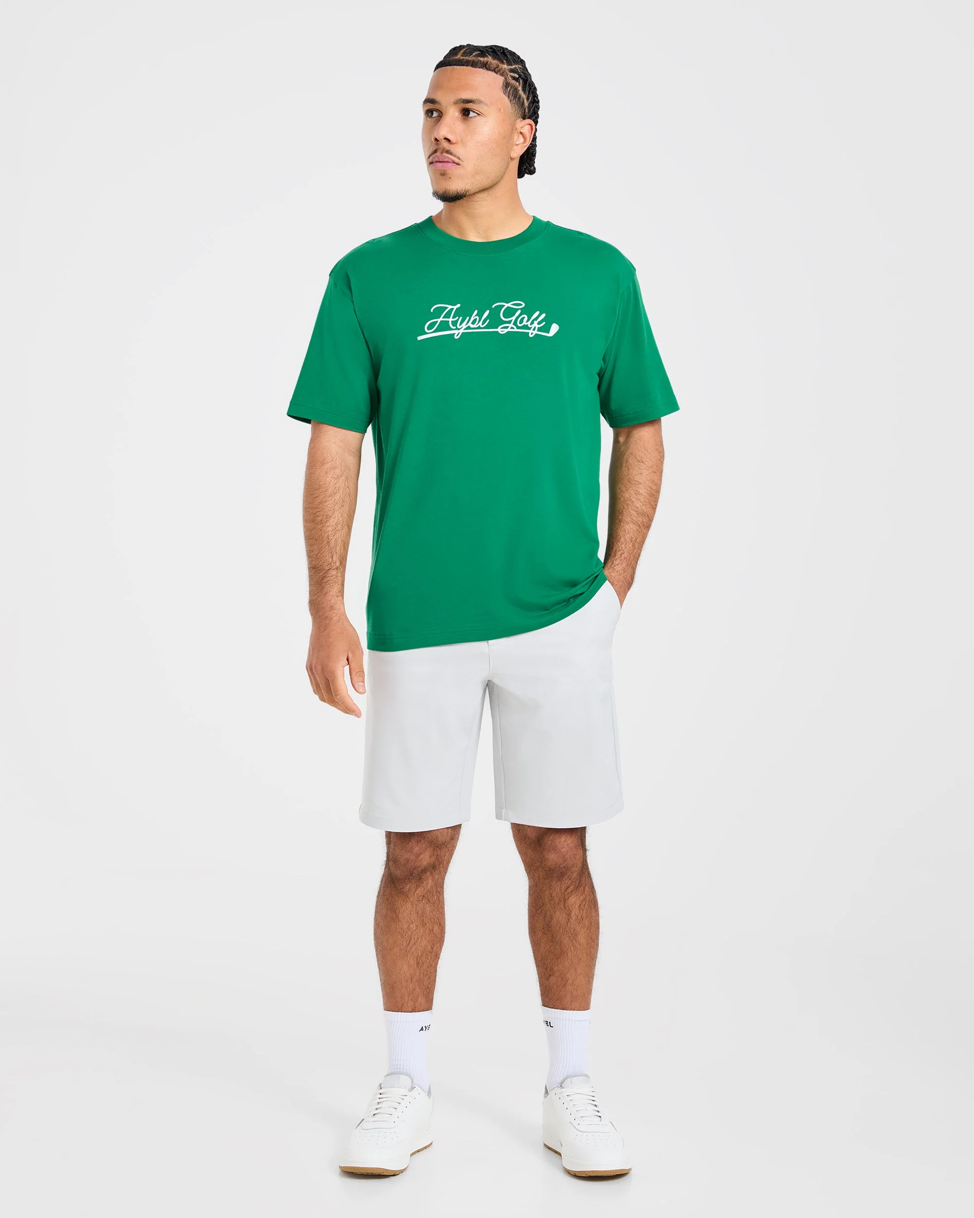 Golf Club T Shirt - Rye Groen/Crème - Image 3