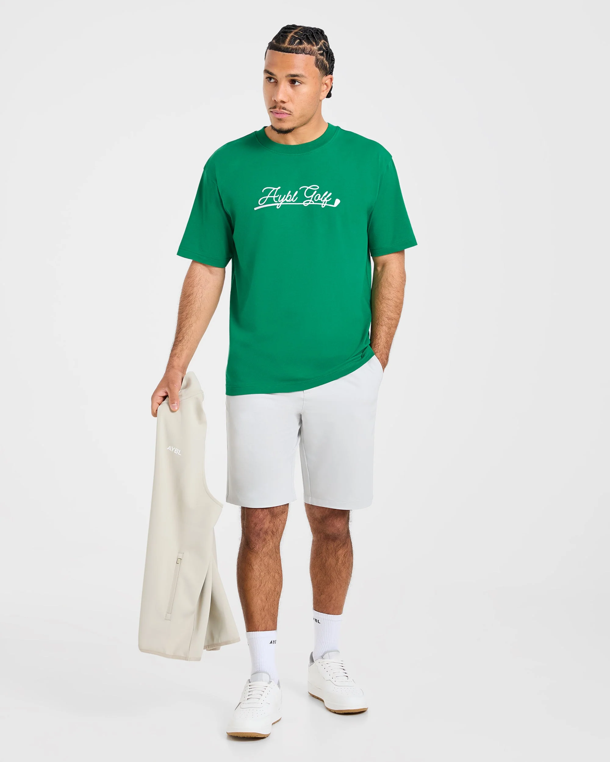 Golf Club T Shirt - Rye Groen/Crème - Image 8