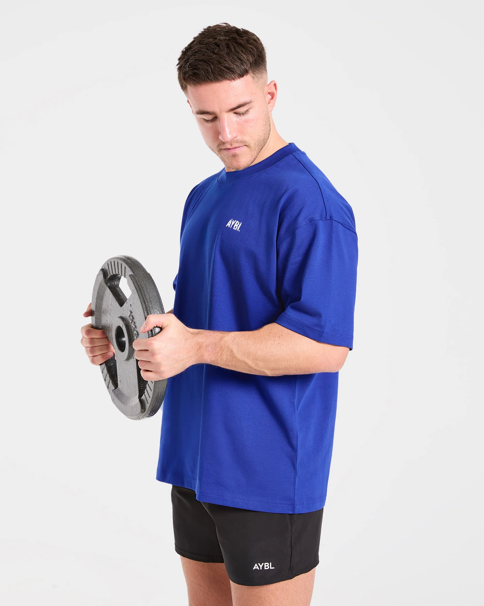 Gym Chalk Oversized T Shirt - Cobalt Blauw - Image 7