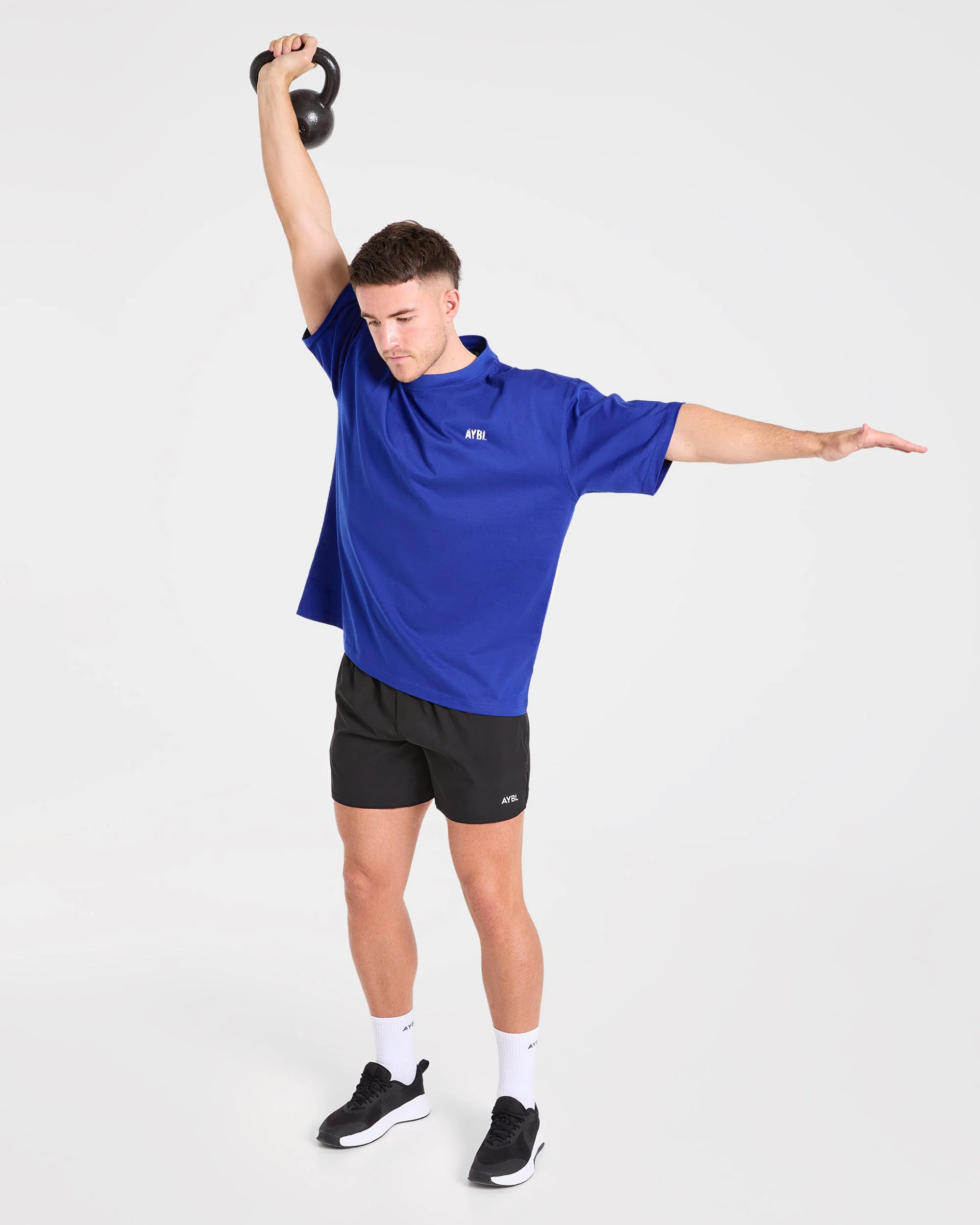 Gym Chalk Oversized T Shirt - Cobalt Blauw - Image 8