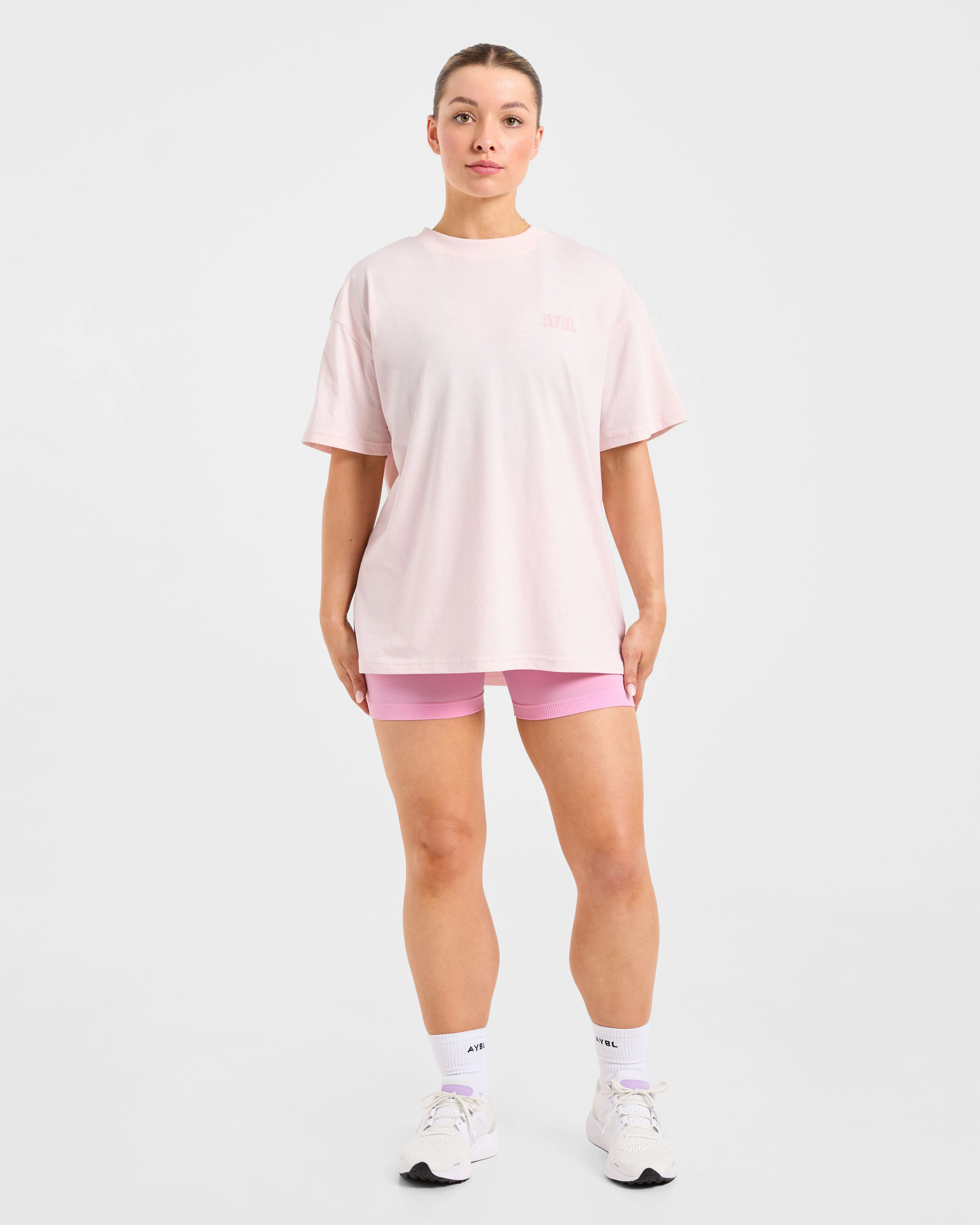 Gym Girl Era Oversized T Shirt - Roze - Image 3