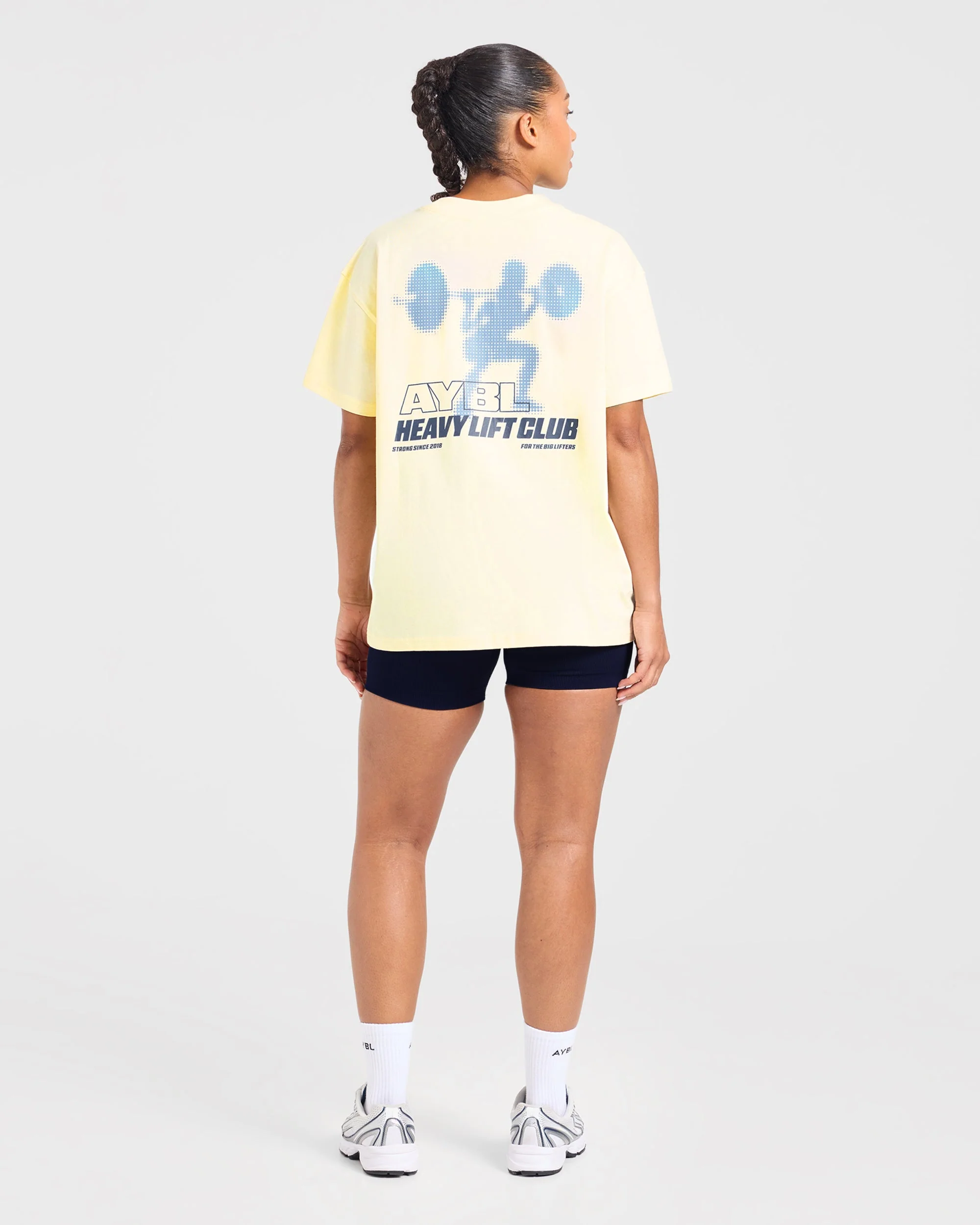 Heavy Lift Club Oversized T Shirt - Butter Geel - Image 4