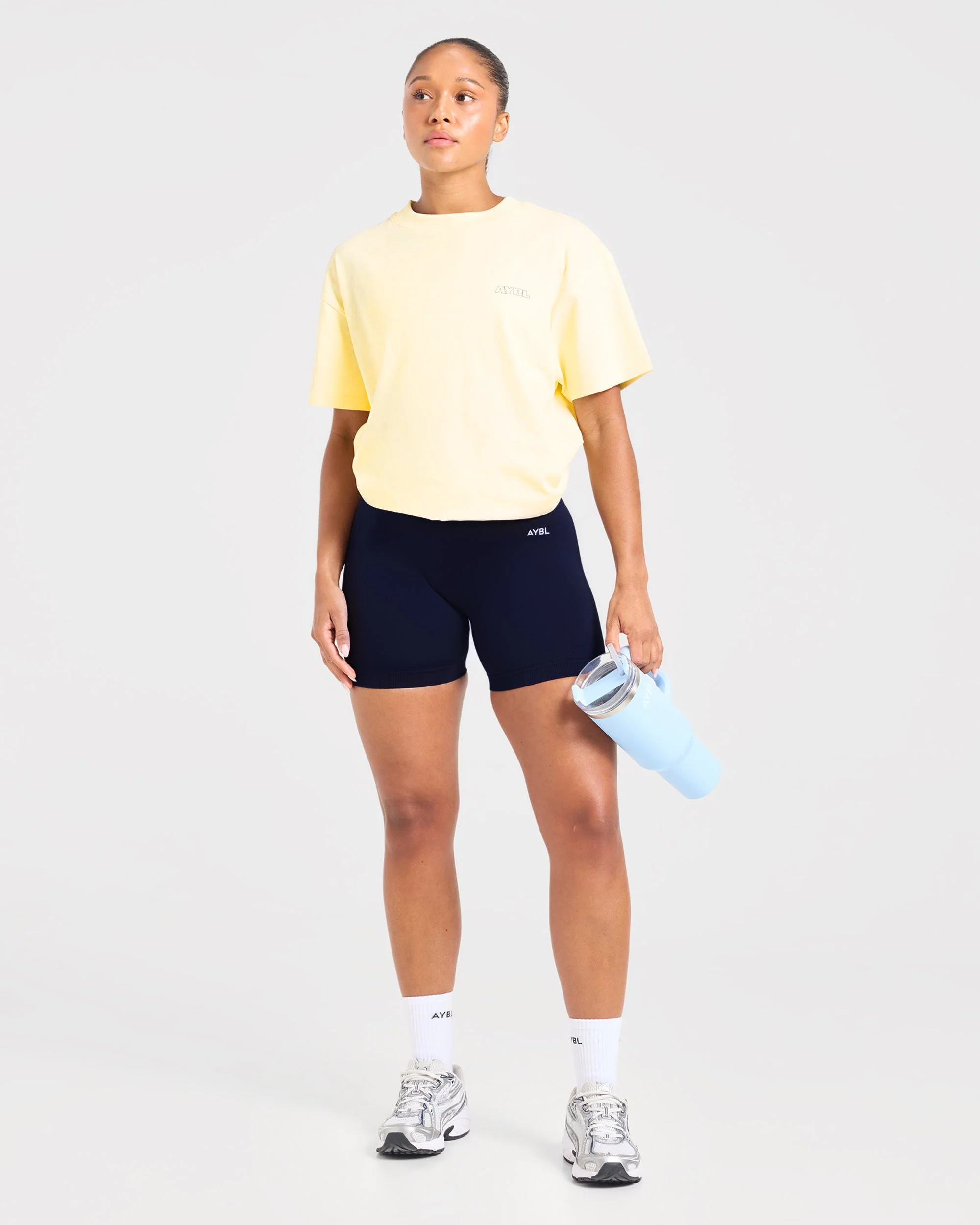 Heavy Lift Club Oversized T Shirt - Butter Geel - Image 7