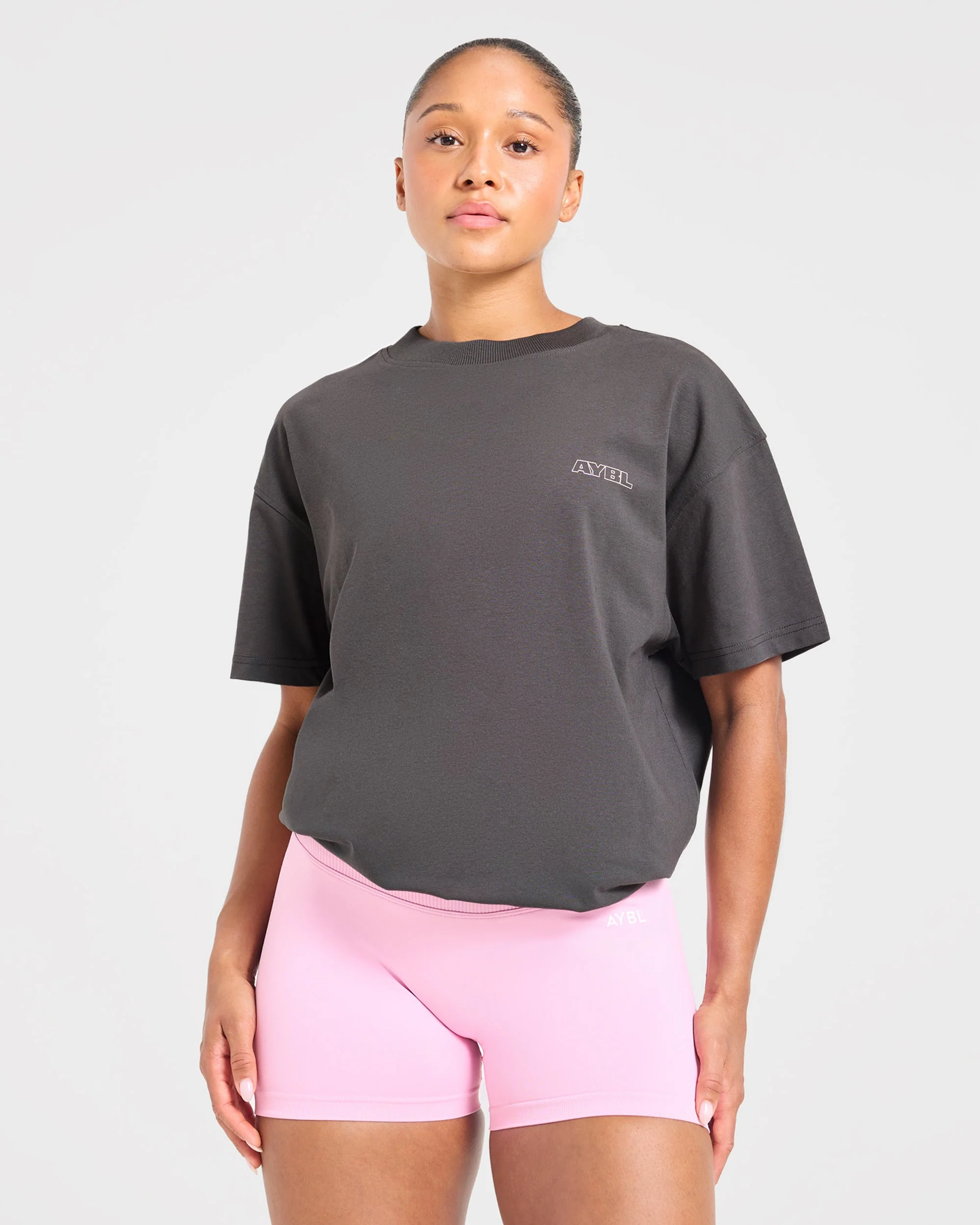 Heavy Lift Club Oversized T Shirt - Charcoal - Image 7