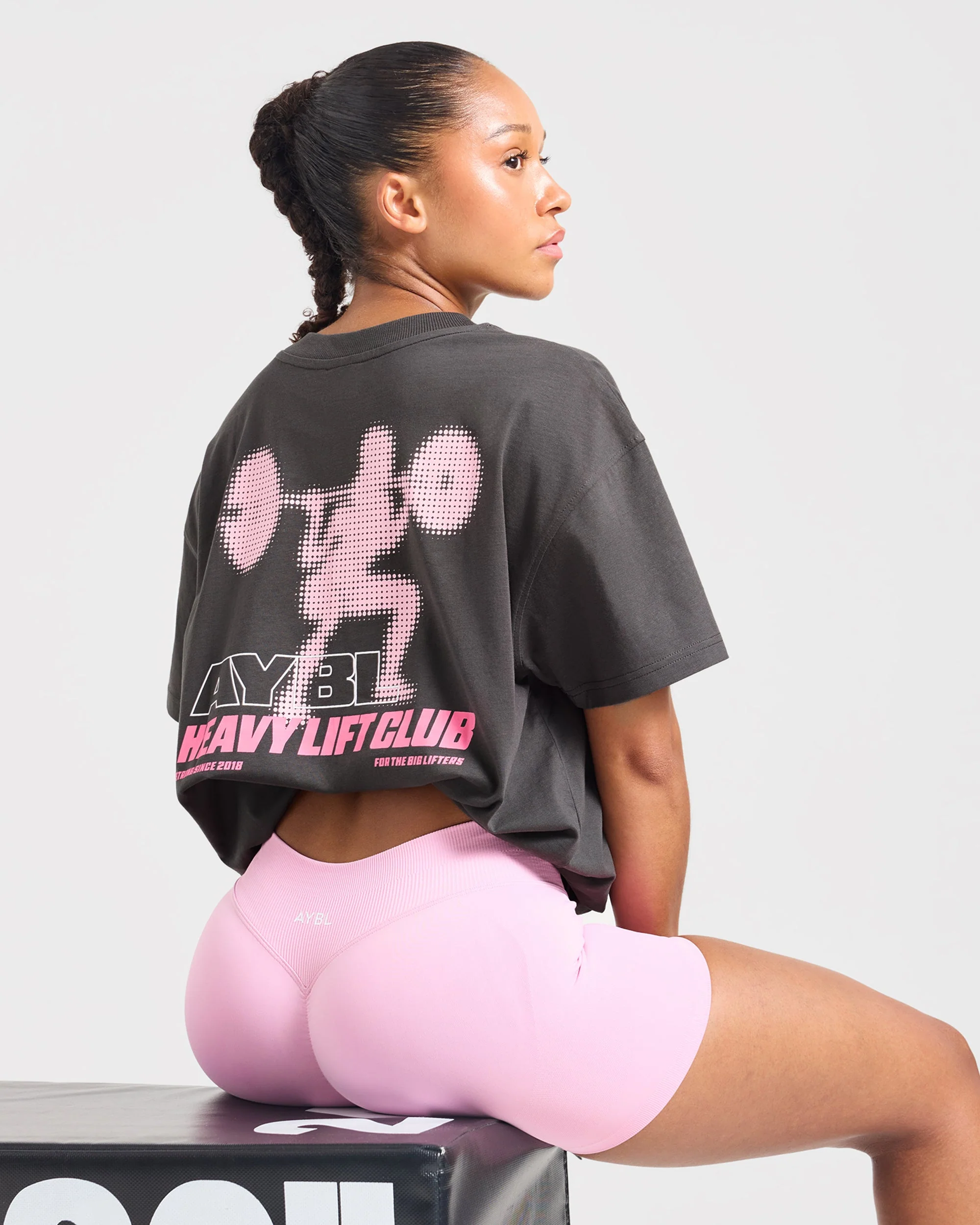 Heavy Lift Club Oversized T Shirt - Charcoal - Image 8