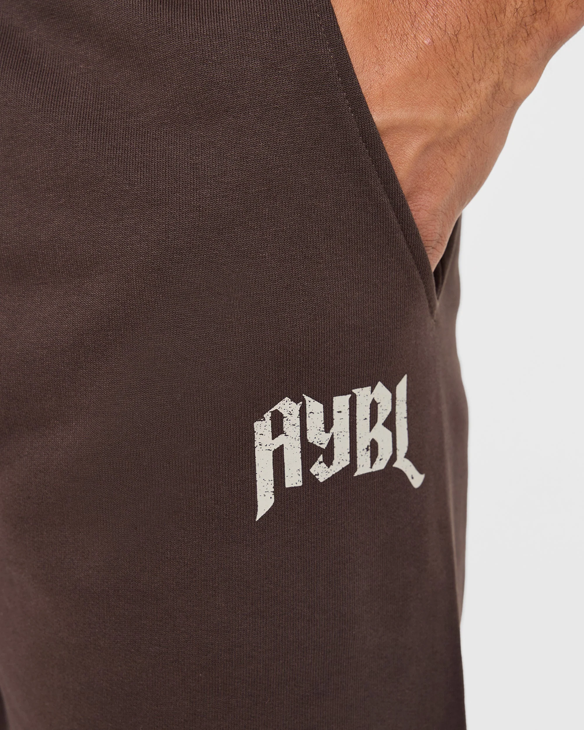 Heavy Lifting Gothic Oversized Joggers - Bruin/Crème - Image 5