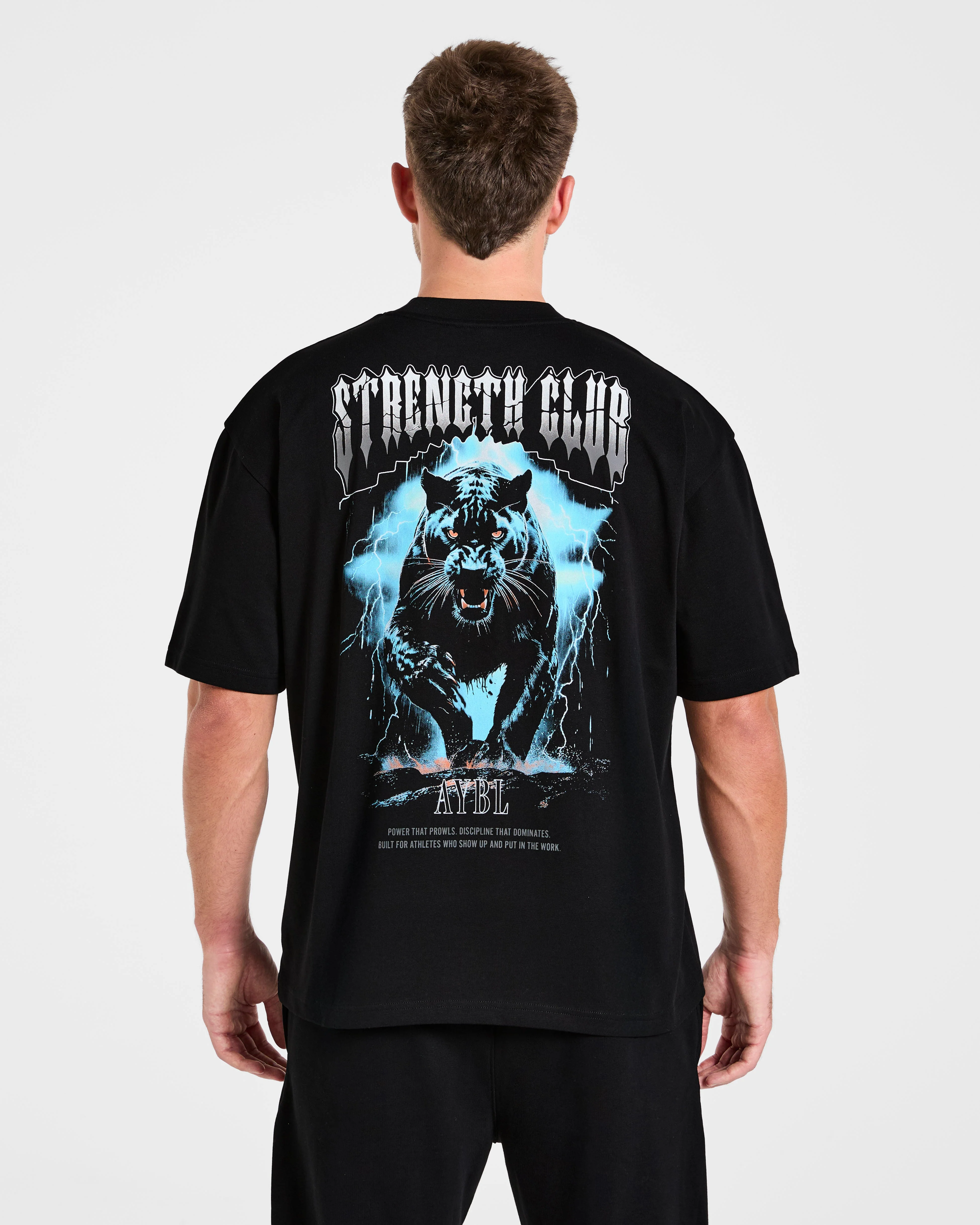 Hunt Your Goals Oversized T Shirt - Zwart