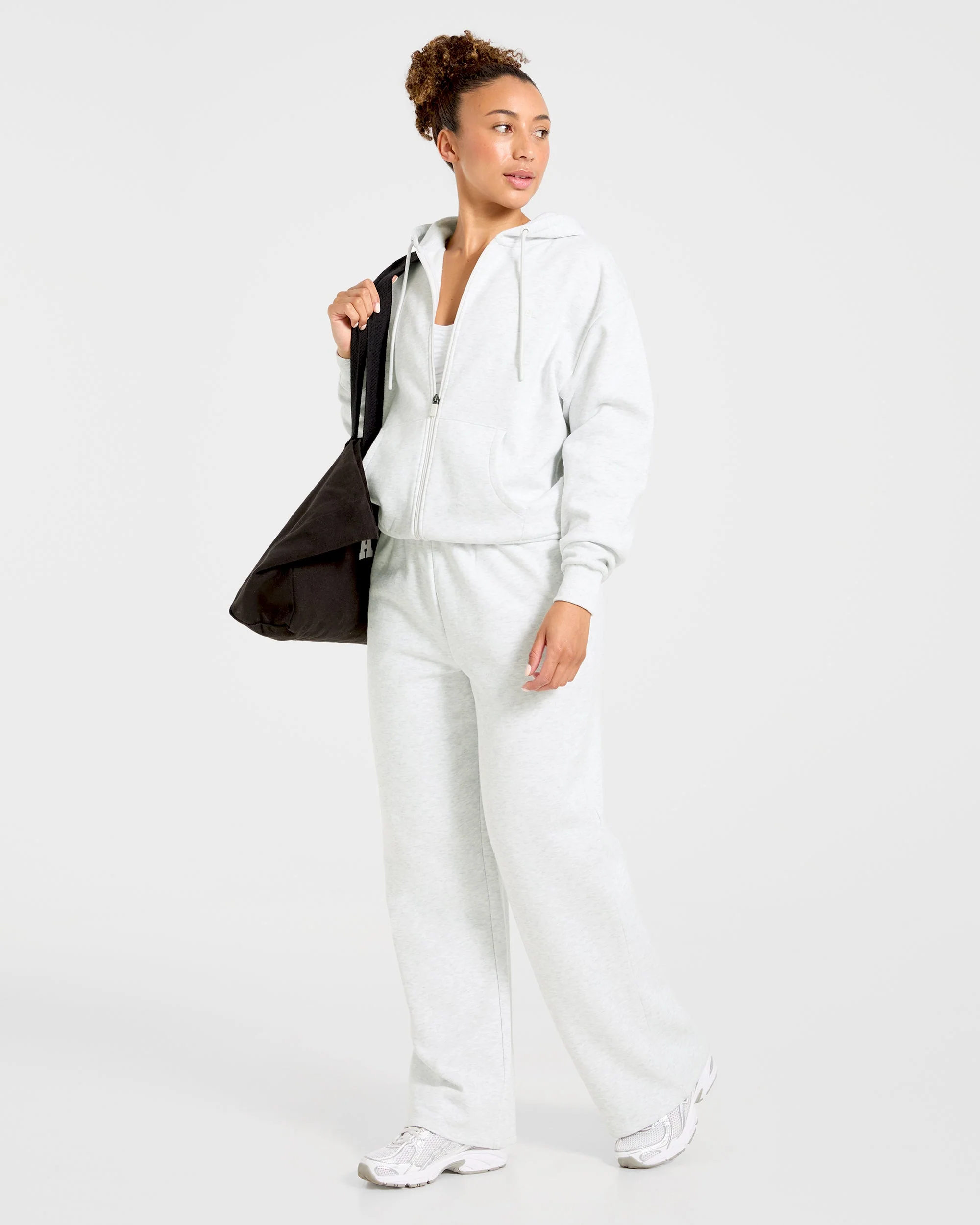 Lifestyle Oversized Straight Leg Joggers - Heather Grijs - Image 7