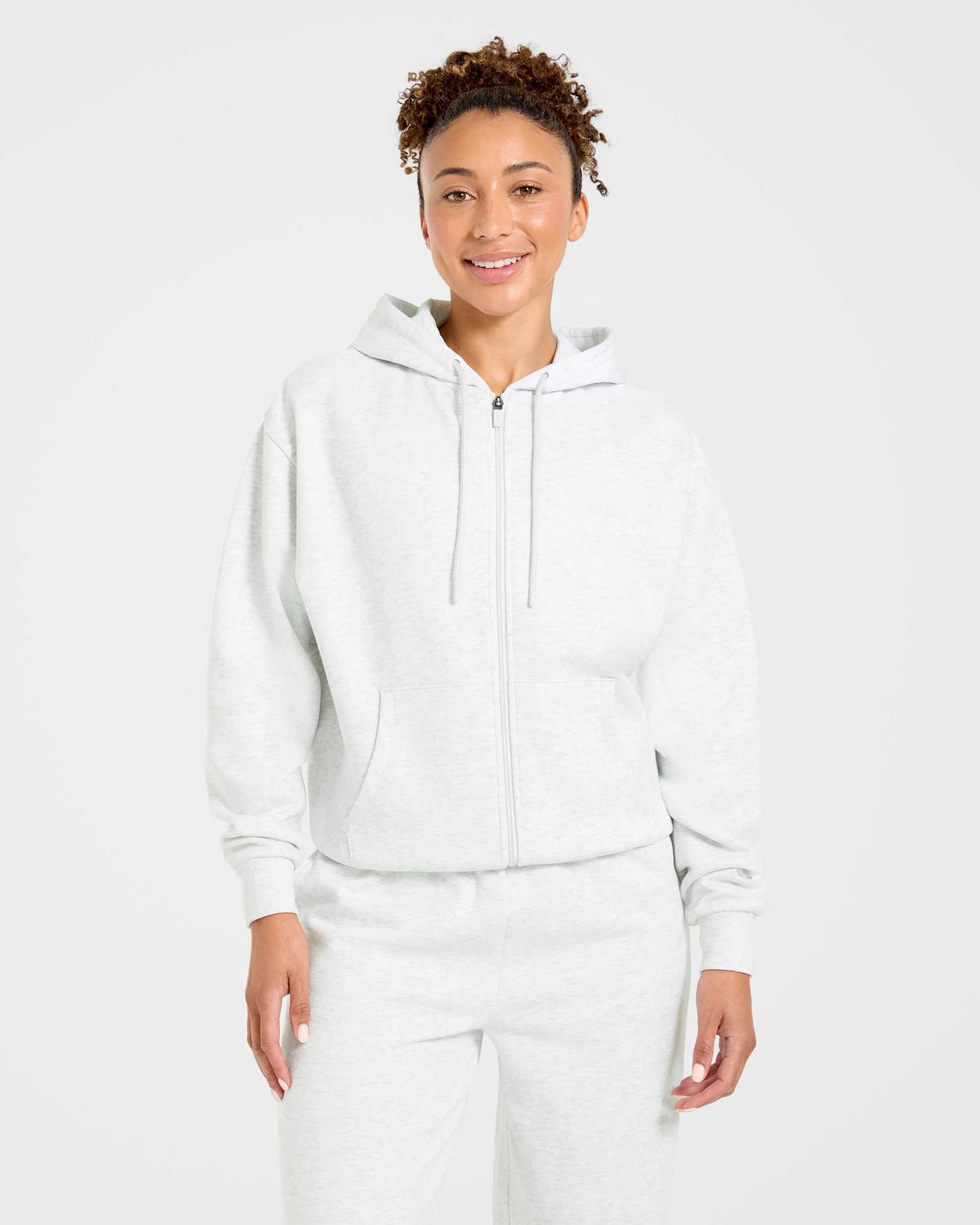 Lifestyle Oversized Zip Up Hoodie - Heather Grijs