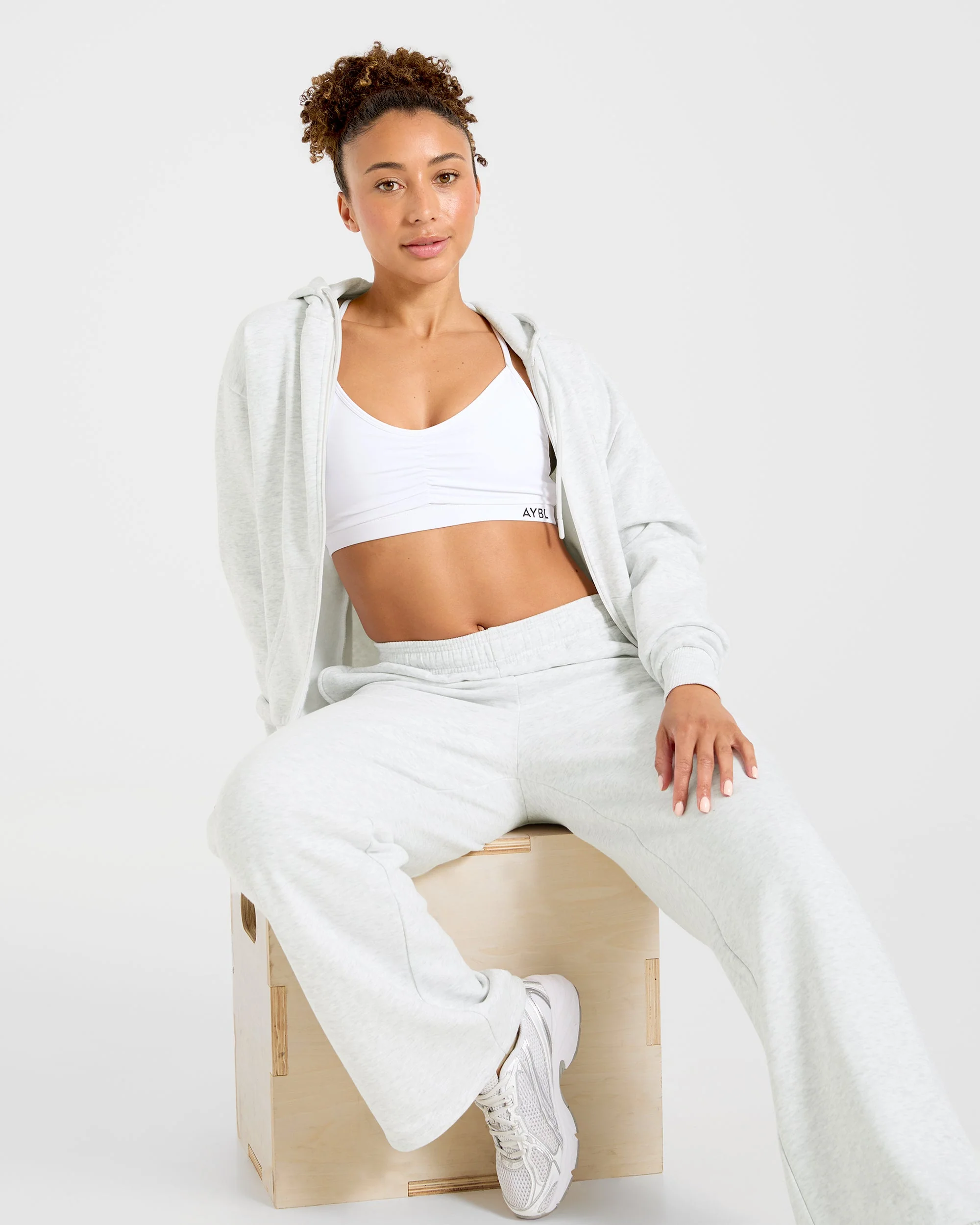 Lifestyle Oversized Zip Up Hoodie - Heather Grijs - Image 8