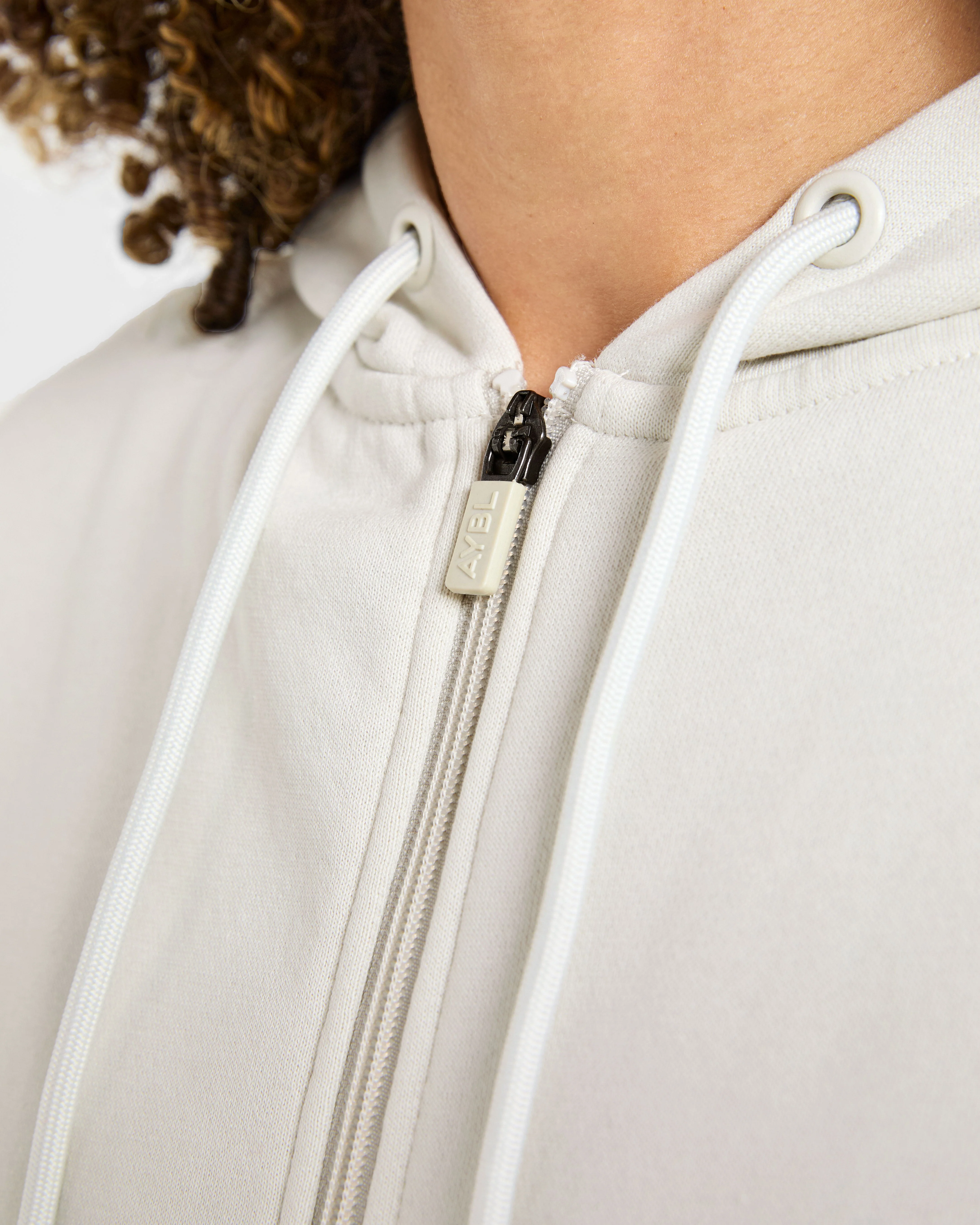 Lifestyle Oversized Zip Up Hoodie - Off Wit - Image 6