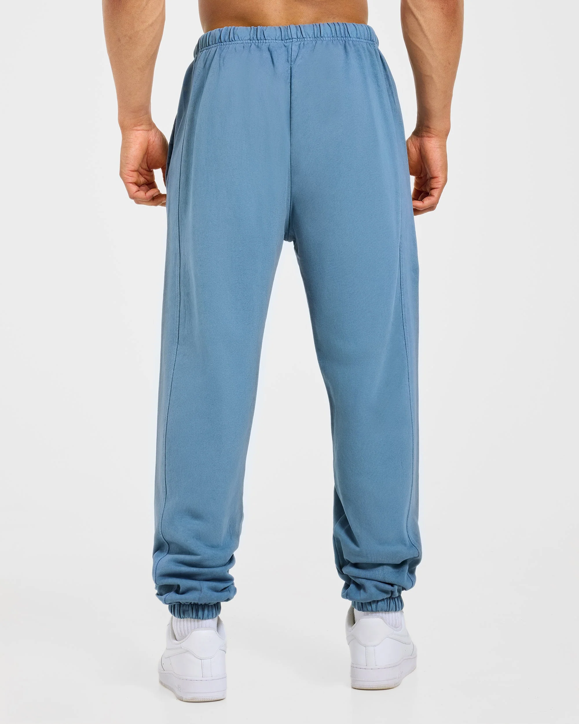 Lift Club Distressed Joggers - Washed Indigo - Image 2