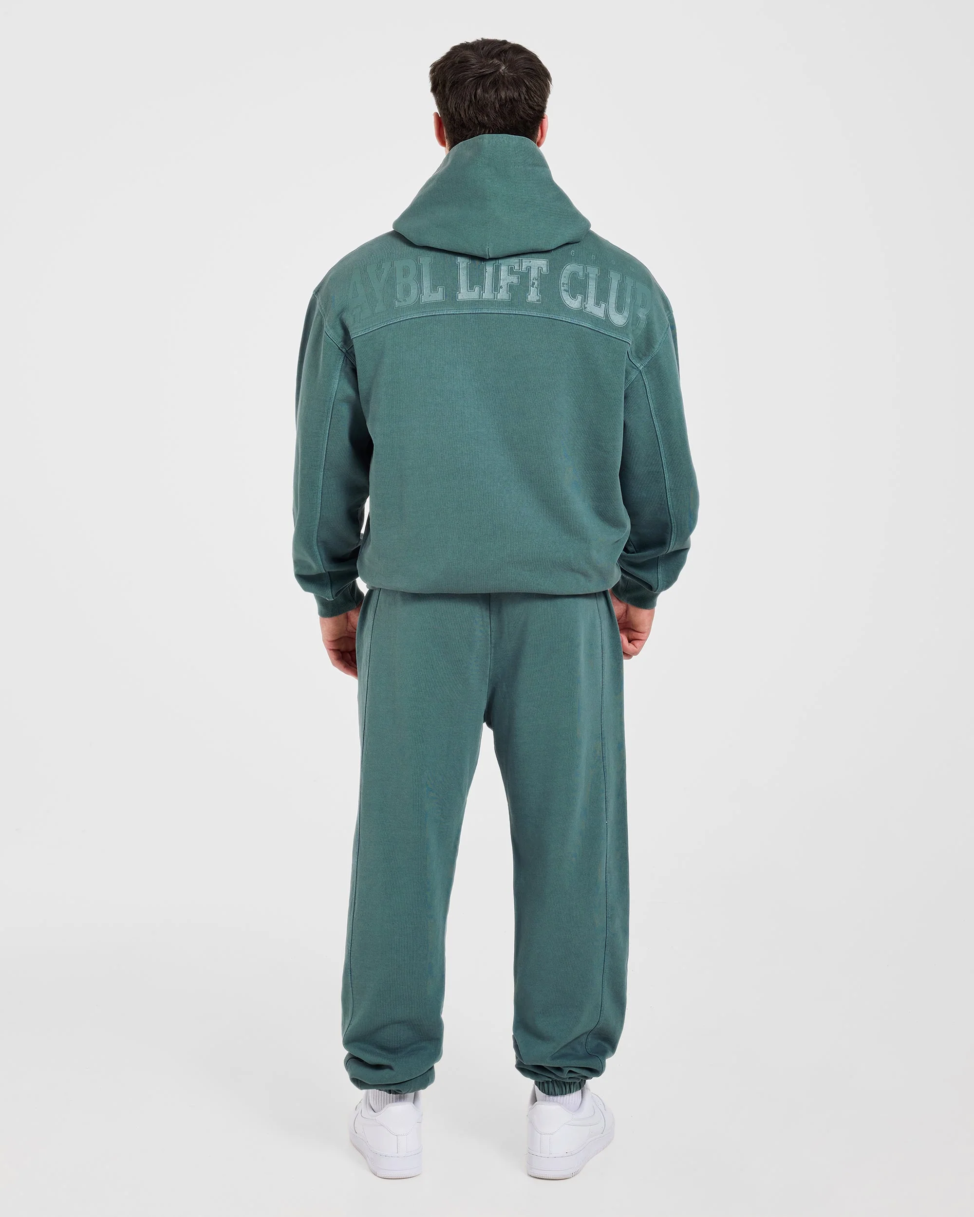 Lift Club Distressed Joggers - Washed Teal - Image 4