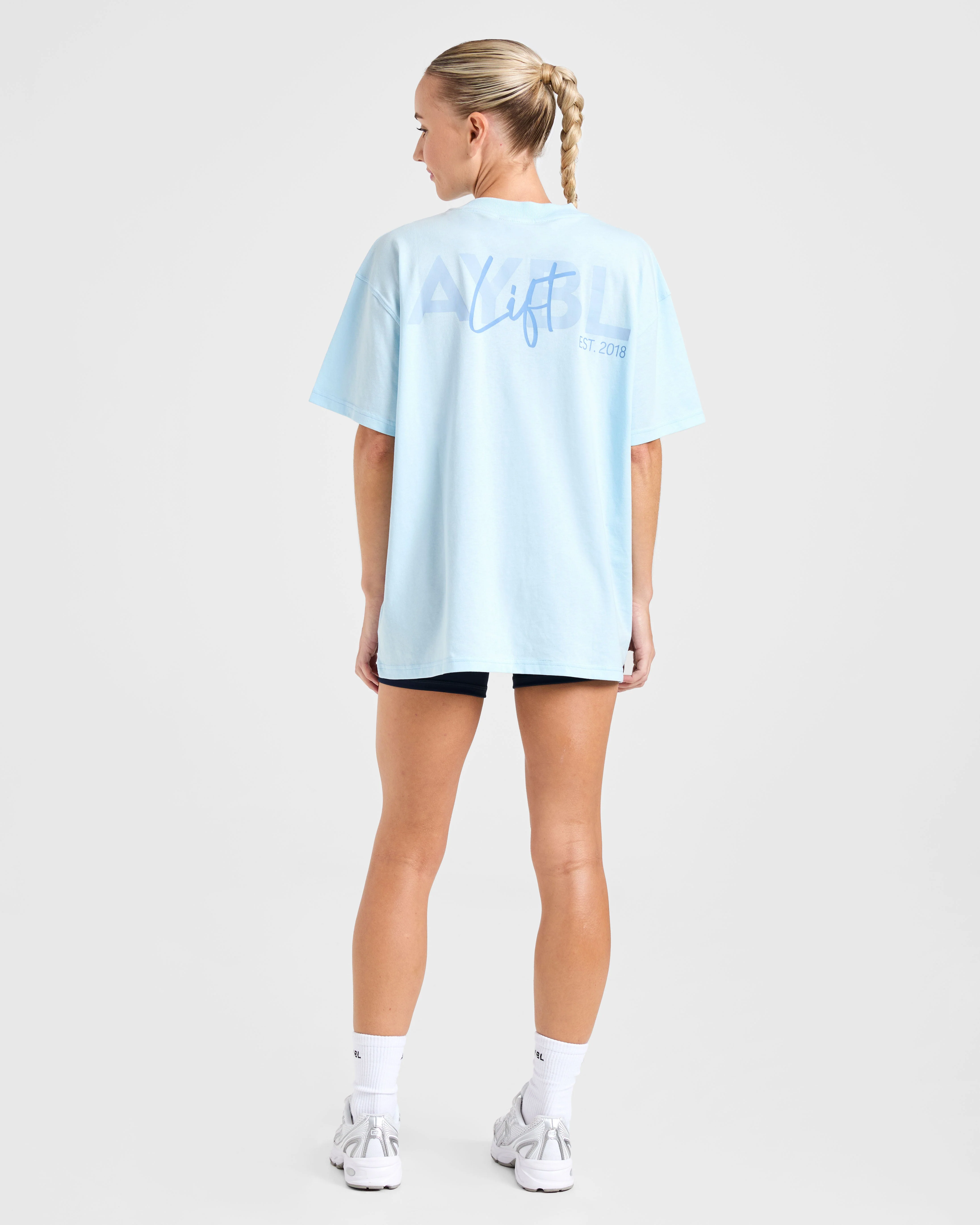 Lift Graphic Oversized T Shirt - Baby Blauw - Image 4