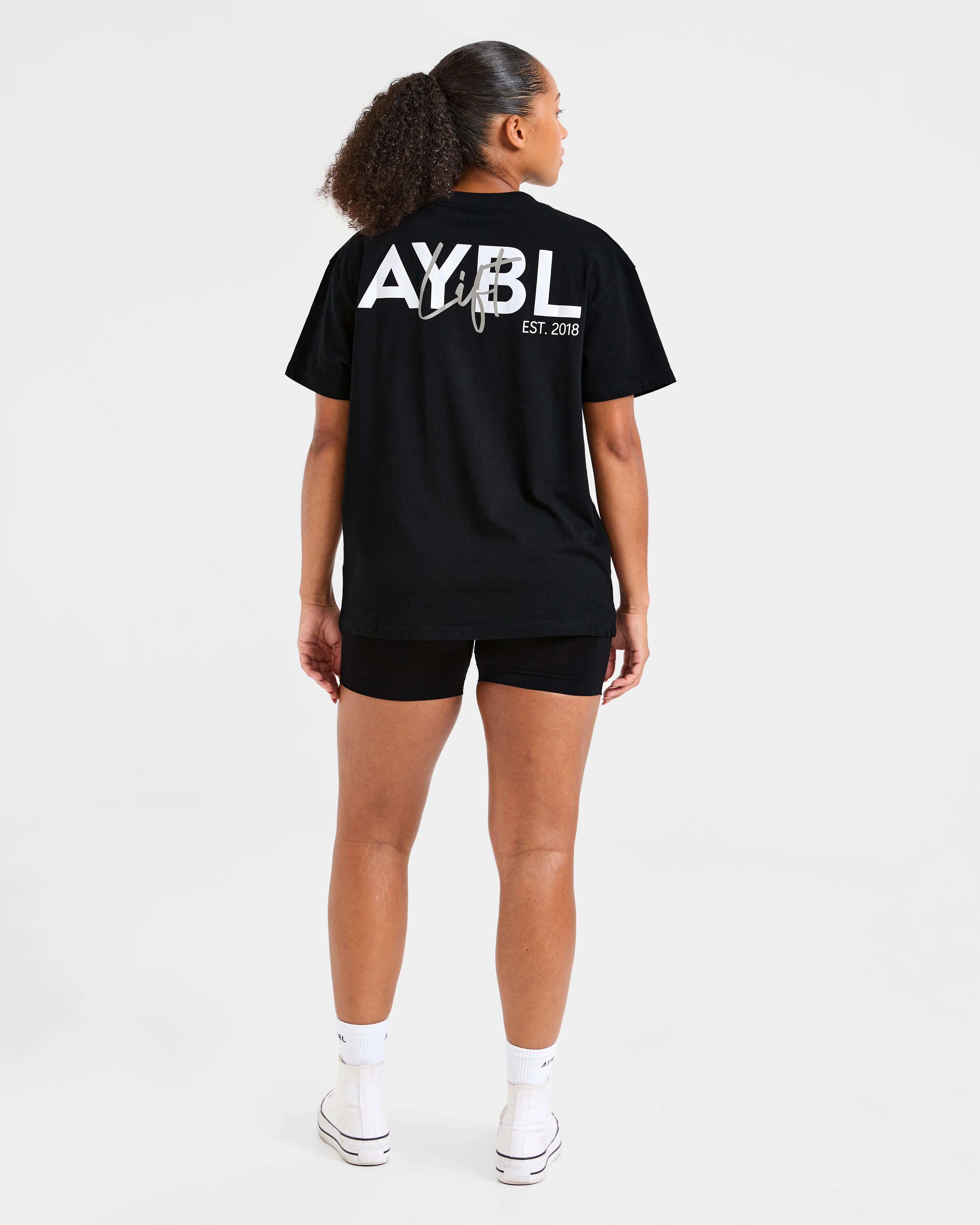 Lift Graphic Oversized T Shirt - Zwart - Image 4