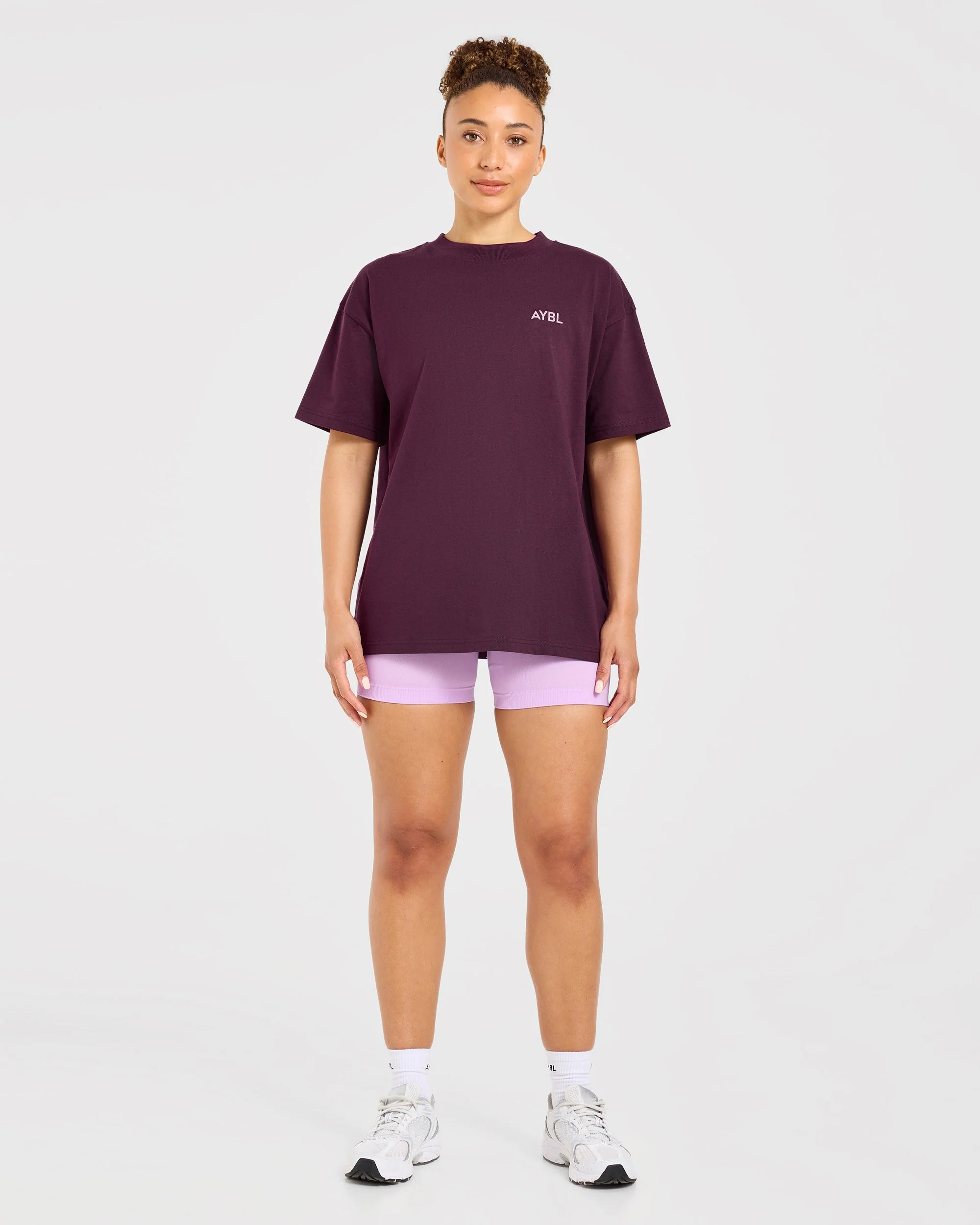 Lift Graphic Oversized T Shirt - Plum - Image 3