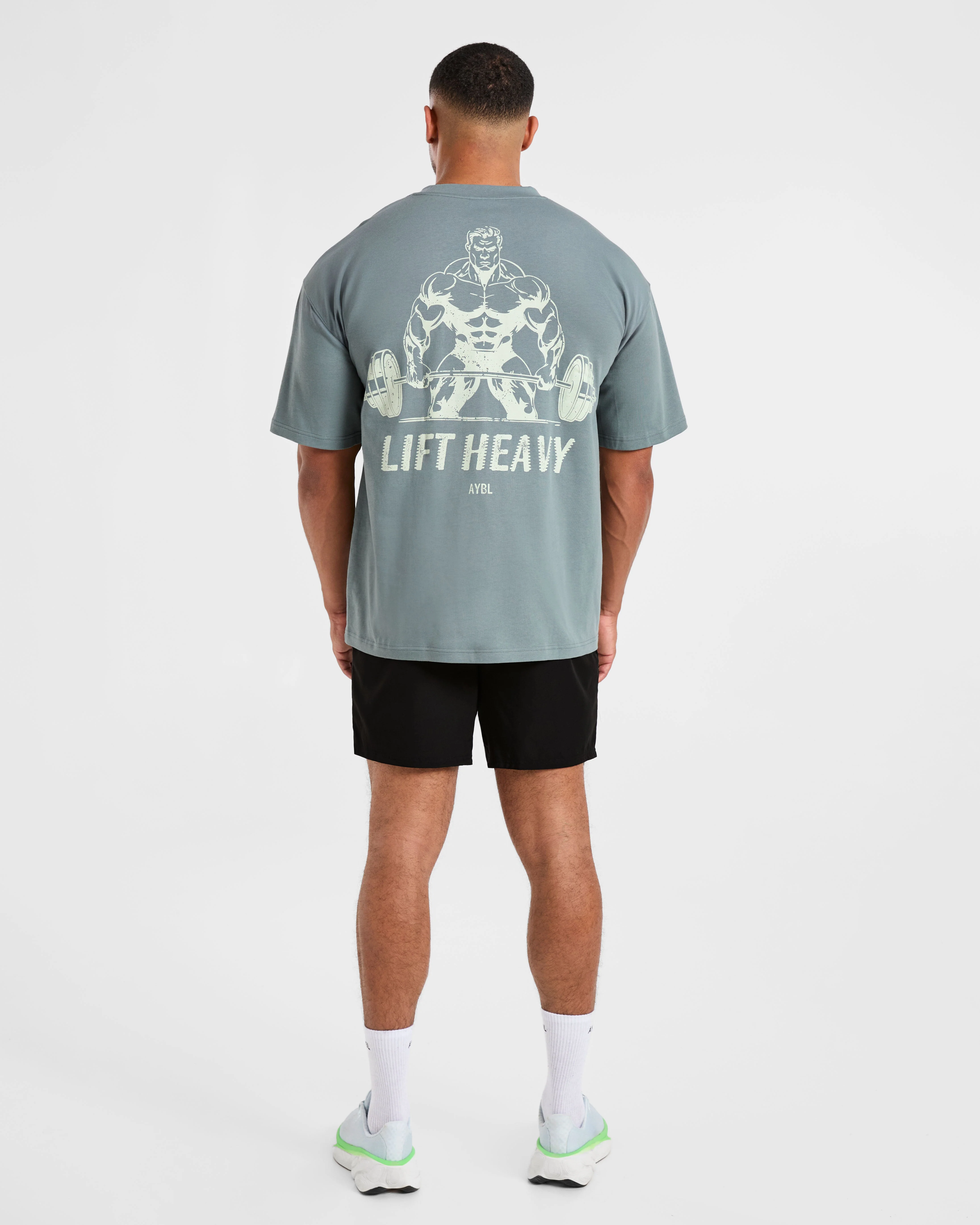 Lift Heavy Oversized T Shirt - Slate Blauw - Image 4