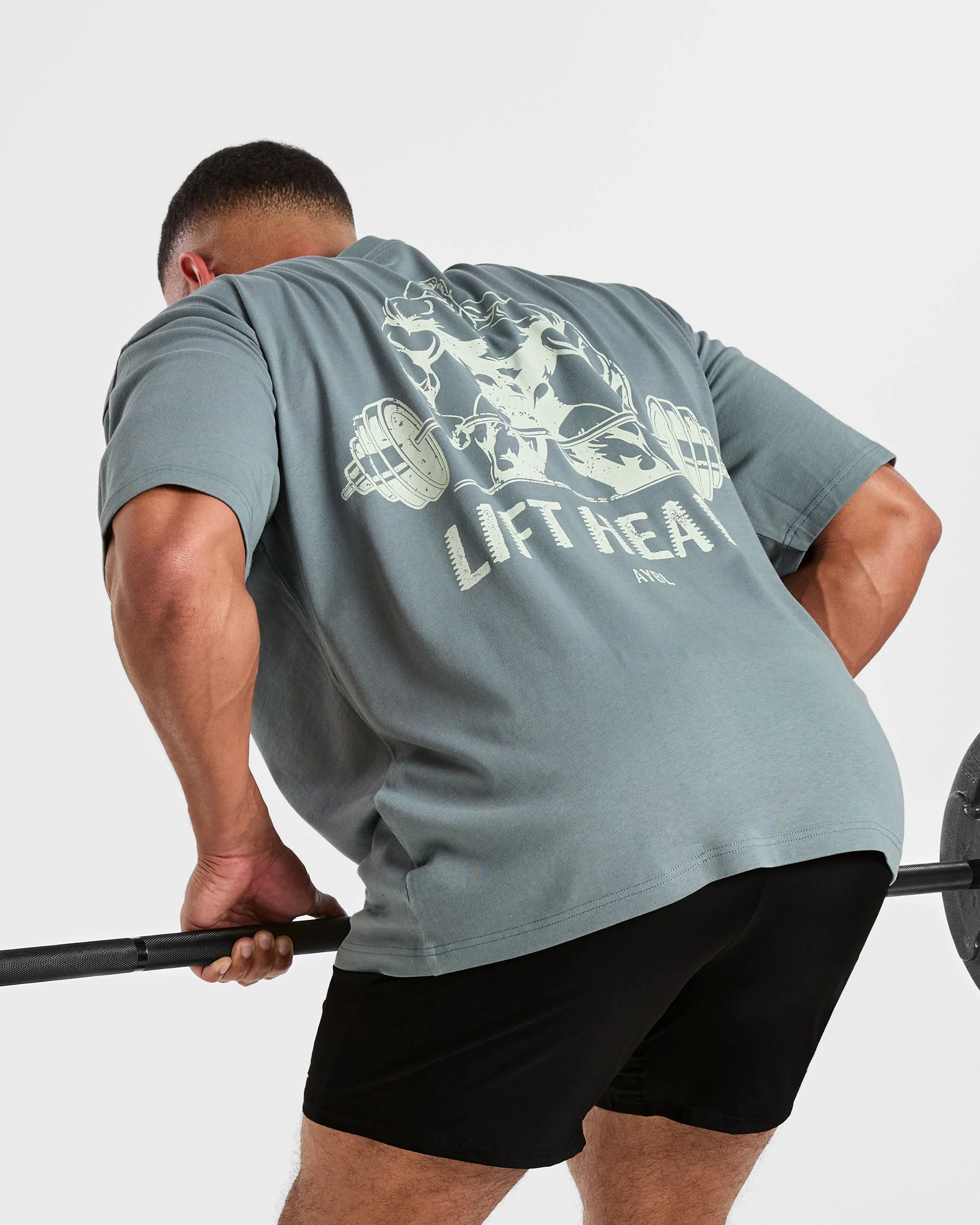 Lift Heavy Oversized T Shirt - Slate Blauw - Image 8
