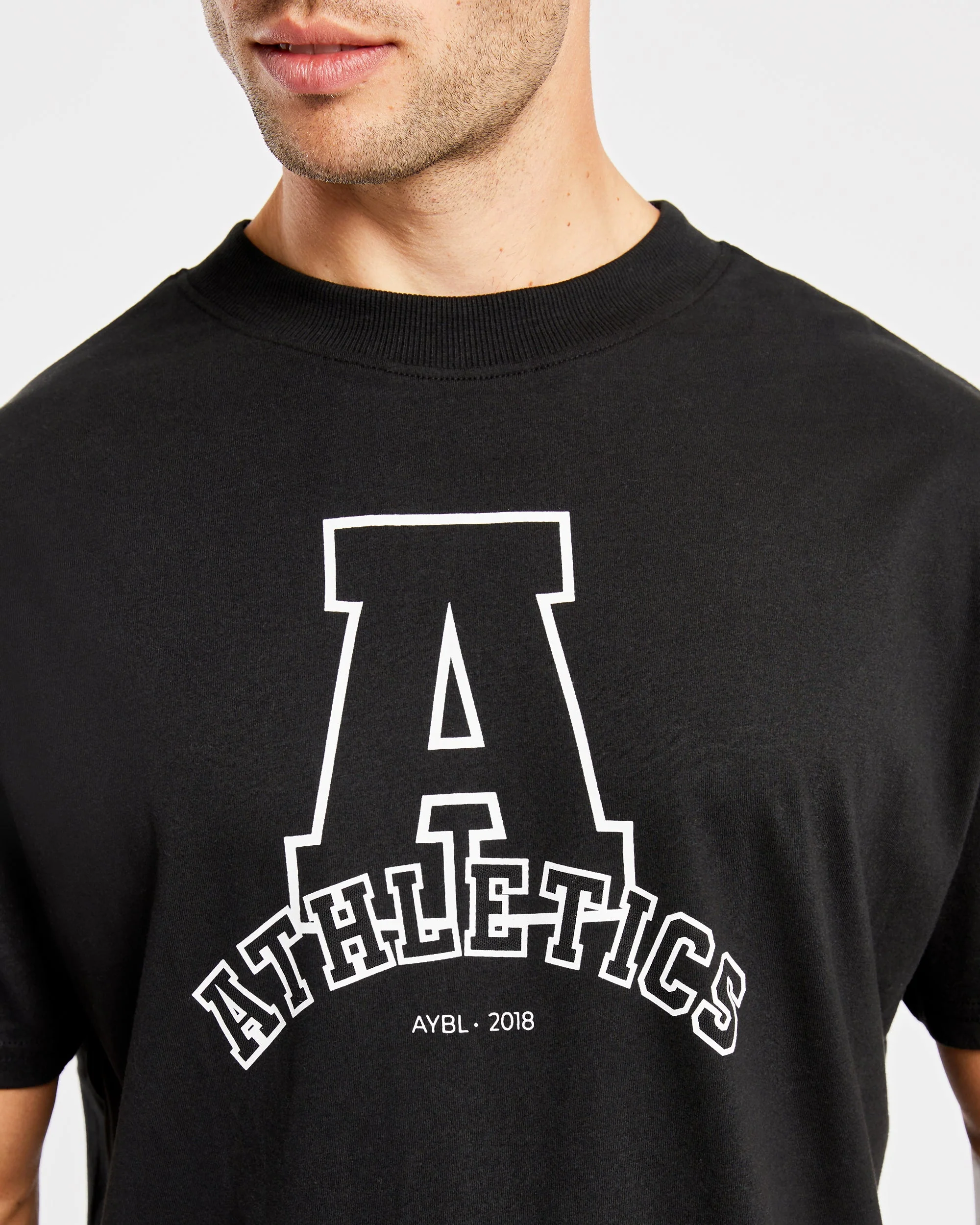 Athletics Varsity Oversized T Shirt - Zwart - Image 5