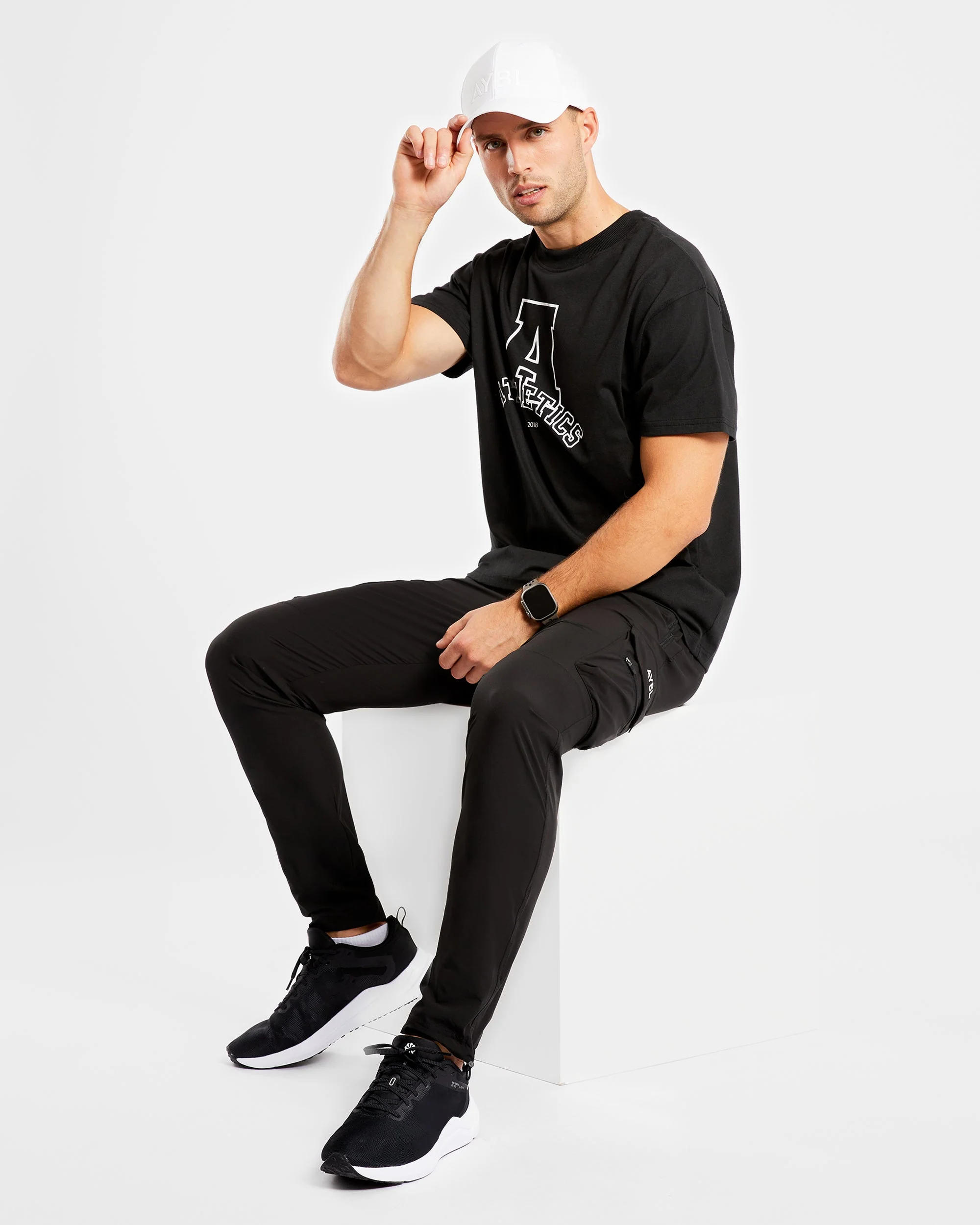 Athletics Varsity Oversized T Shirt - Zwart - Image 7