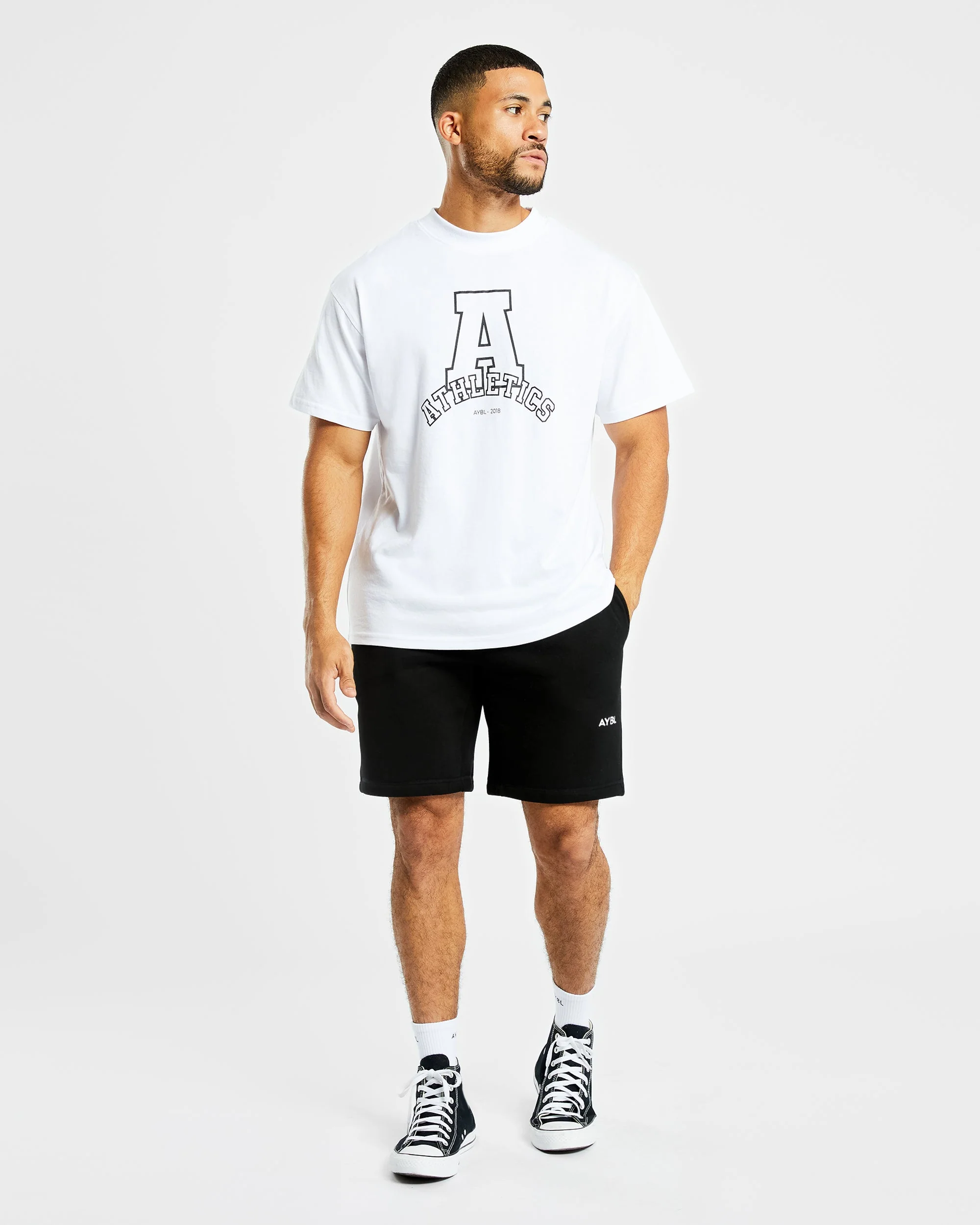 Athletics Varsity Oversized T Shirt - Wit - Image 3