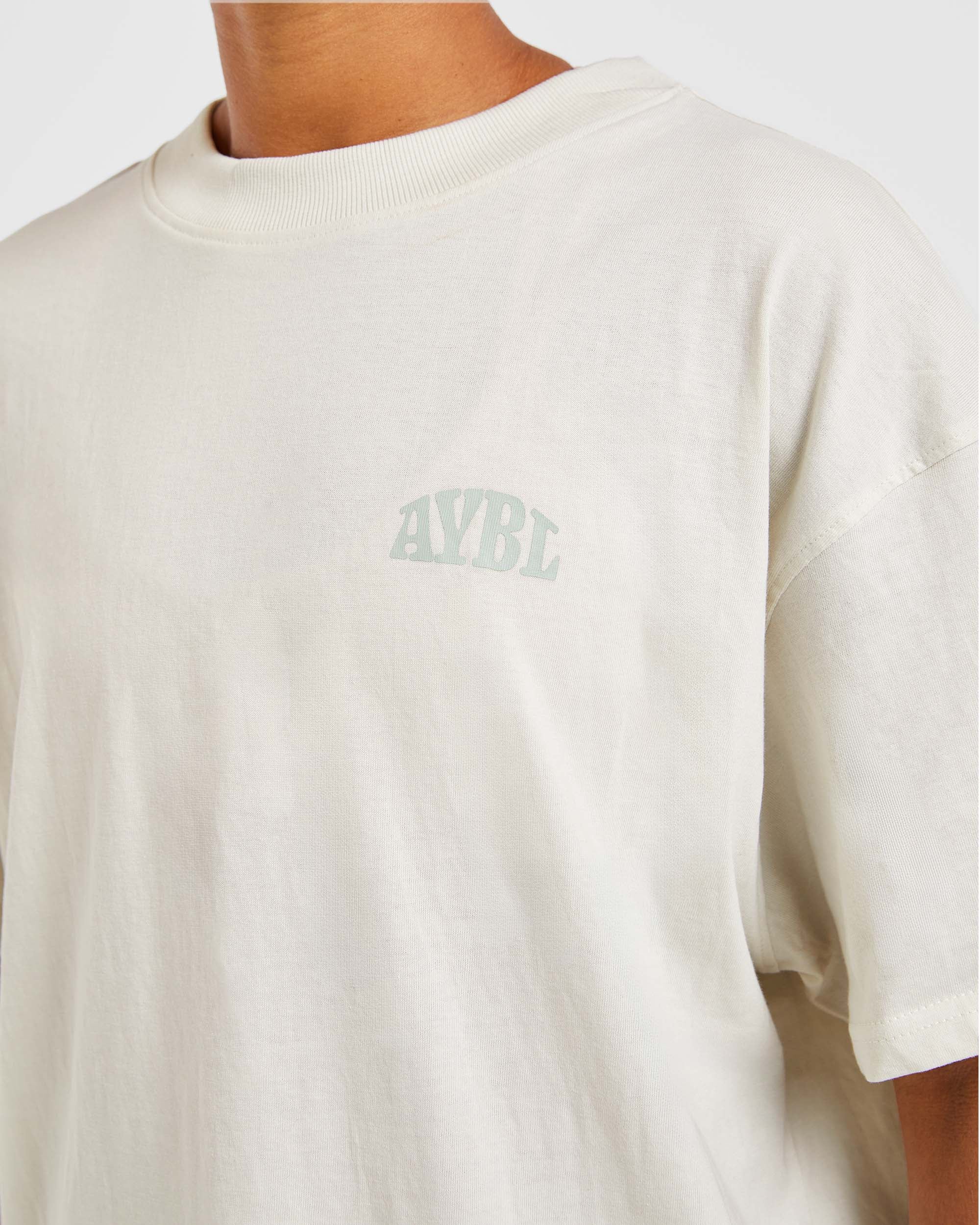 Mind Over Matter Oversized T Shirt - Beige/Groen - Image 5