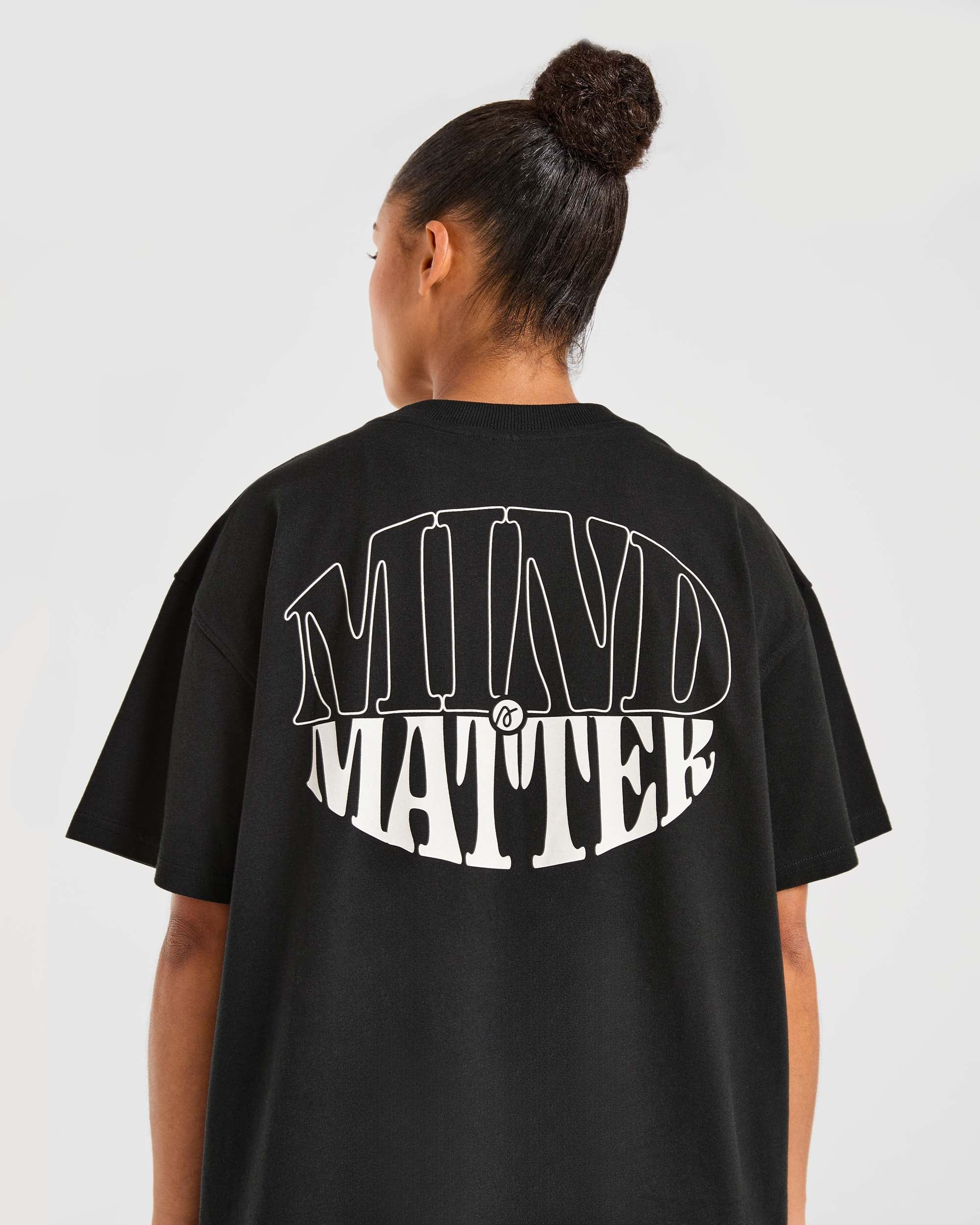 Mind Over Matter Oversized T Shirt - Zwart - Image 6