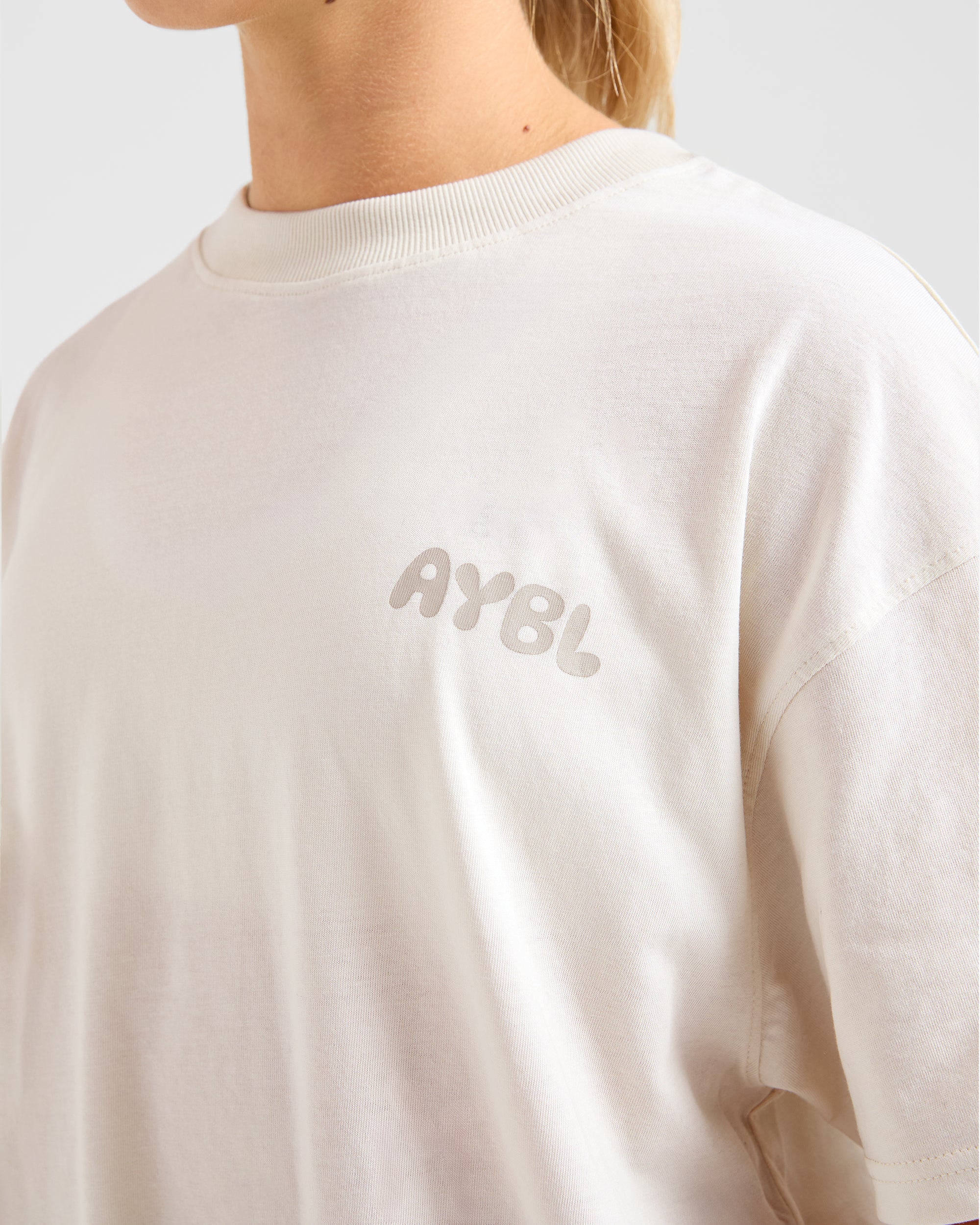 Mind Over Matter V2 Oversized T Shirt - Beige/Bruin - Image 6