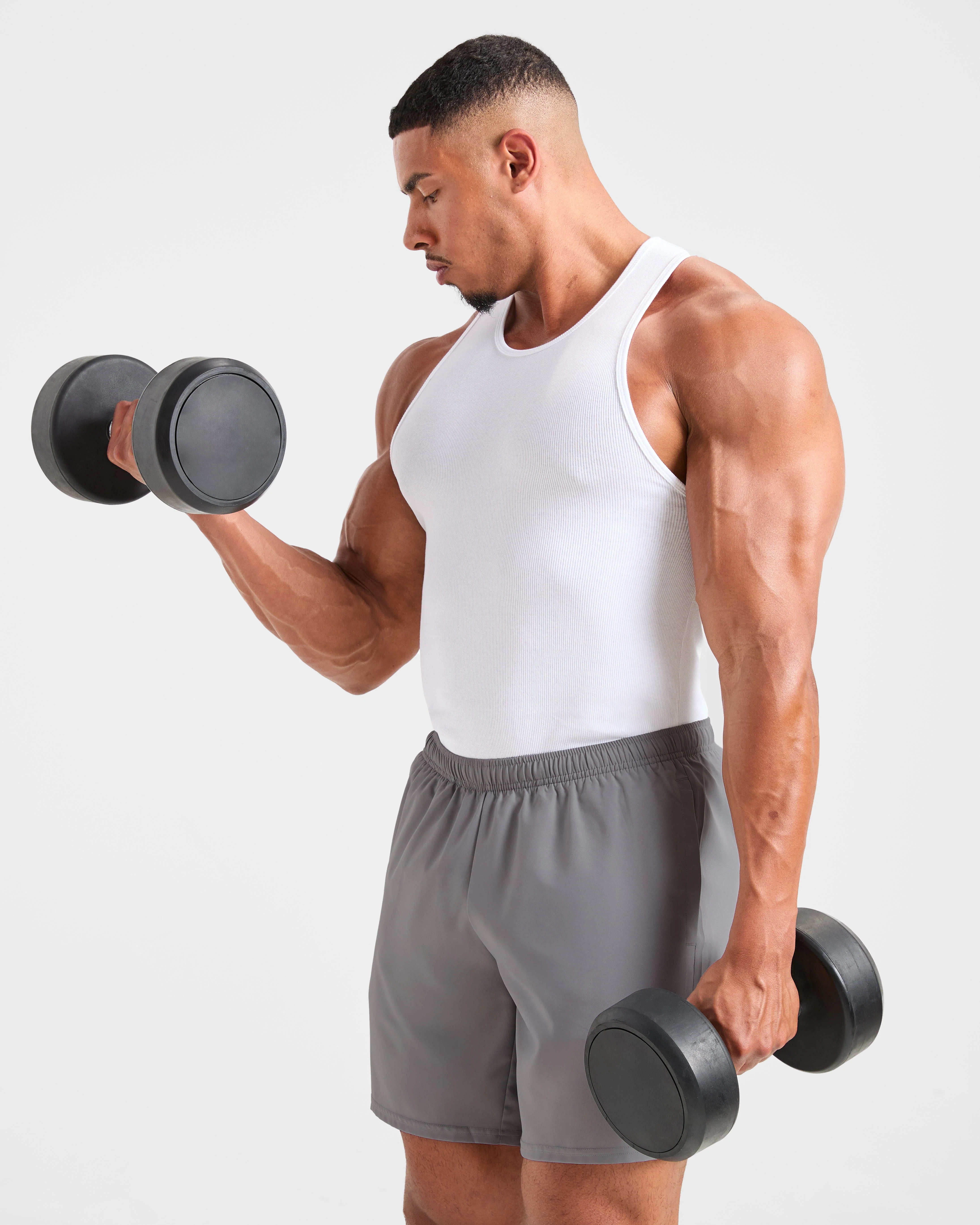 Muscle Ribbed Tank - Wit - Image 8