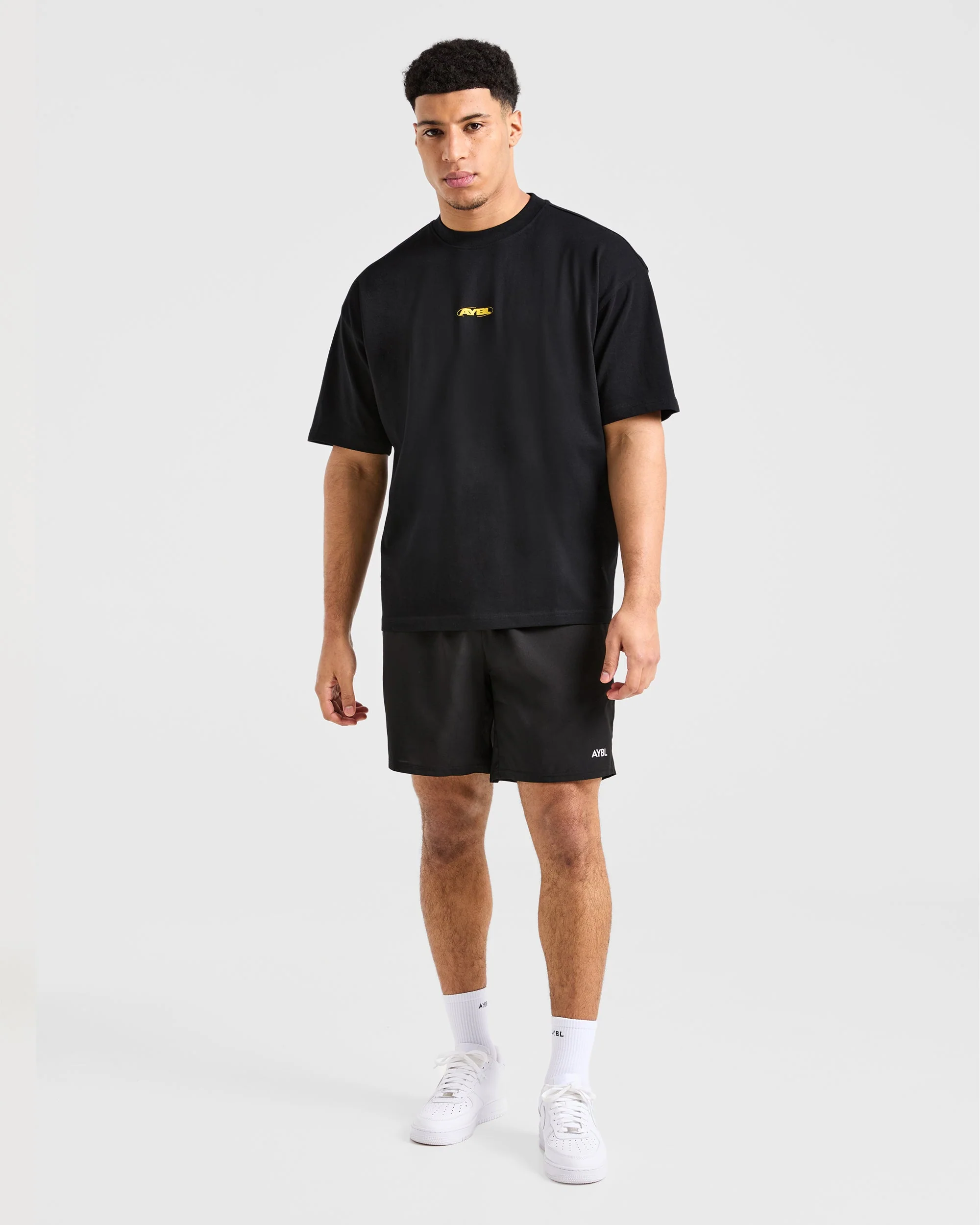 Orbit Oversized T Shirt - Zwart/Geel - Image 4