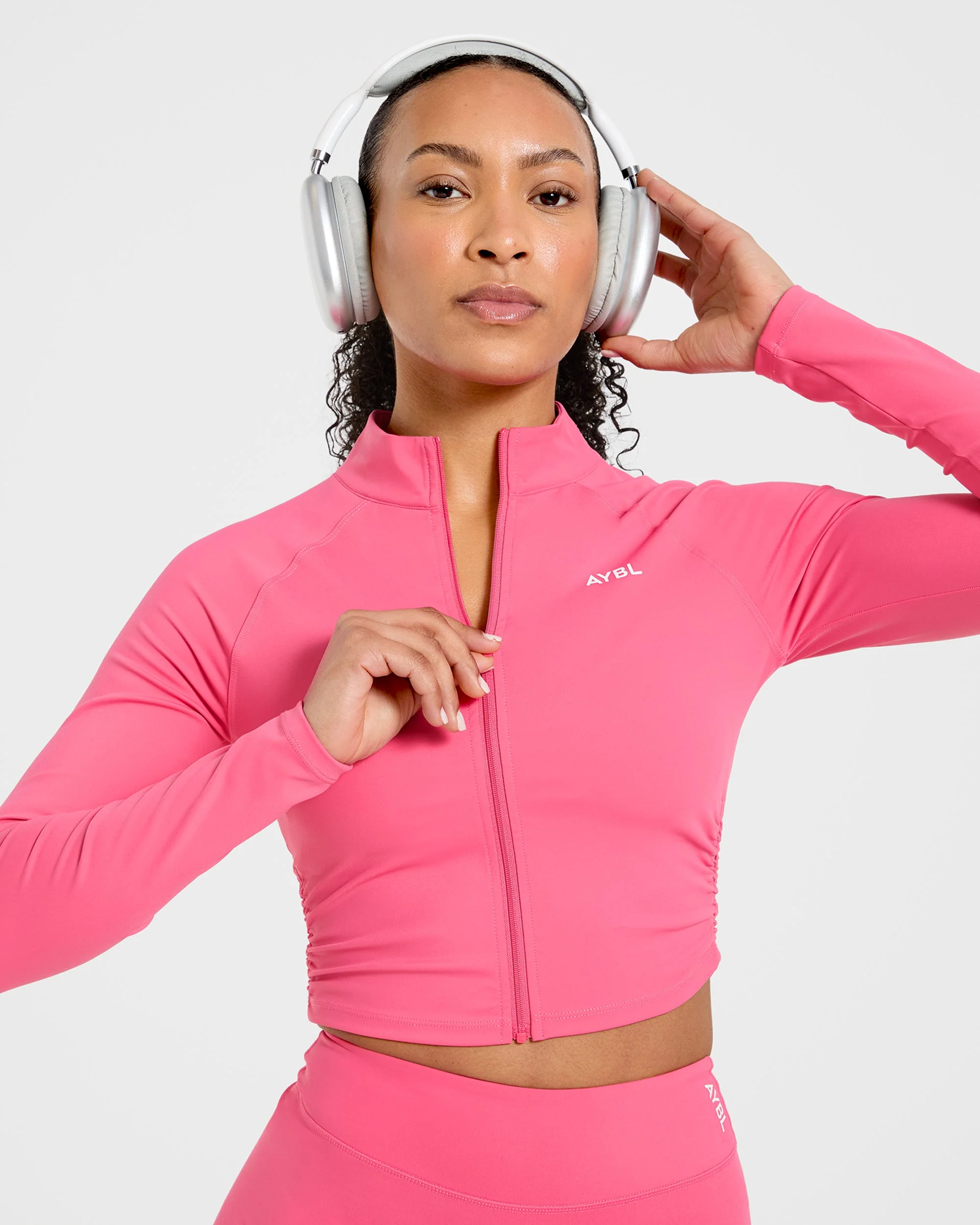 Physique Zip Up Jacket - Roseberry Roze - Image 7