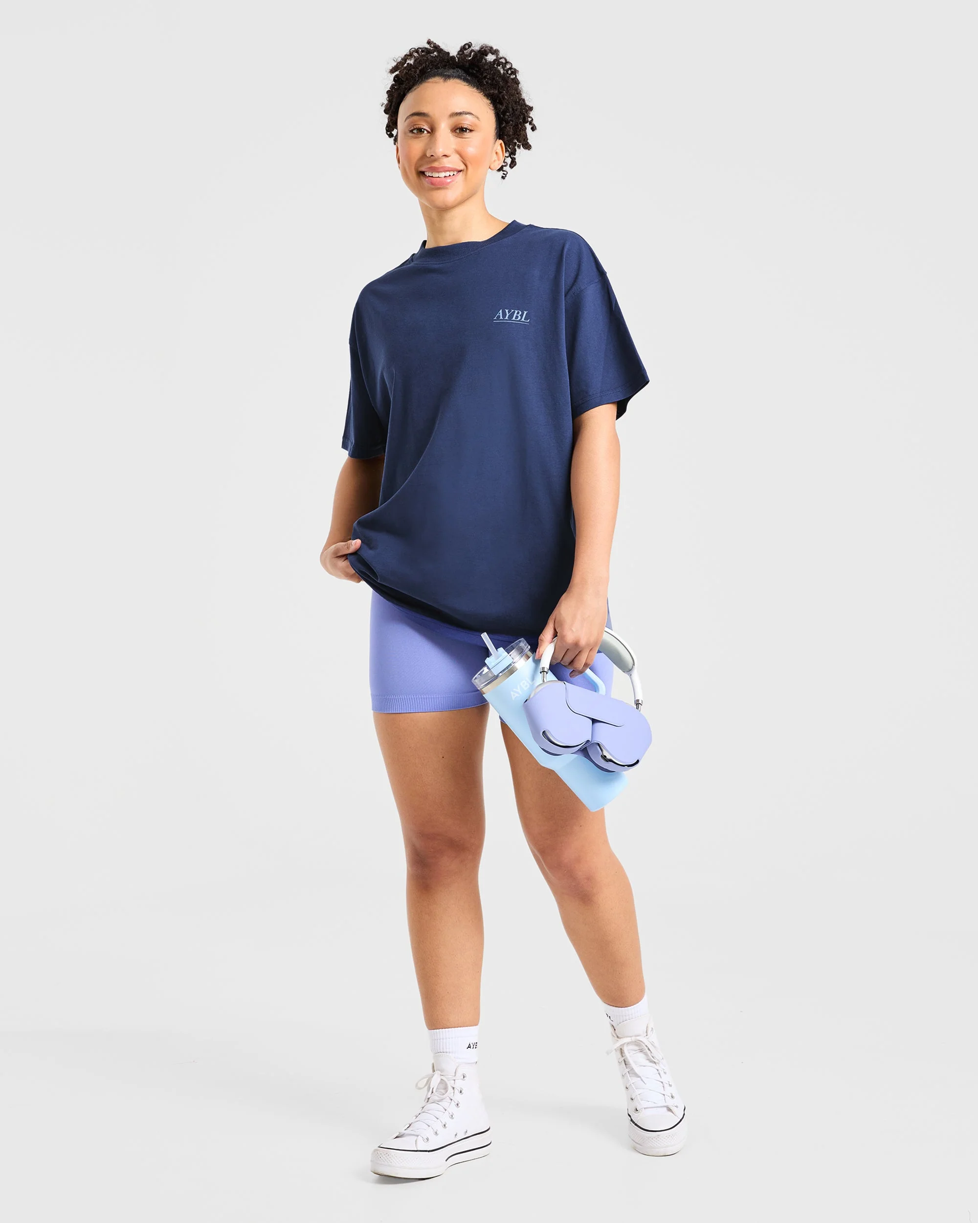 Power Lifting Illustration T Shirt - Blauw - Image 7