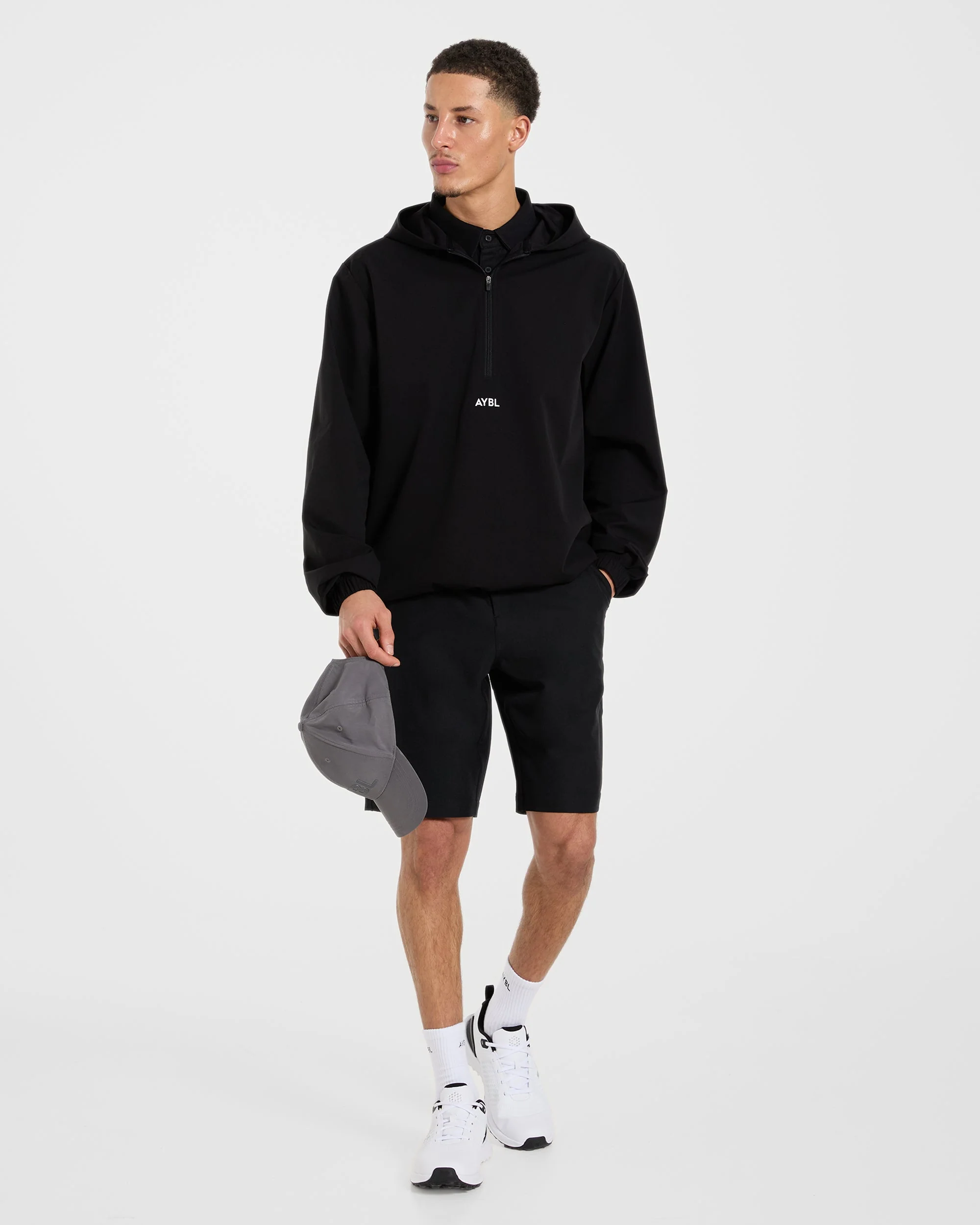 Precision 1/4 Zip Wind Pullover - Schwarz - Image 7