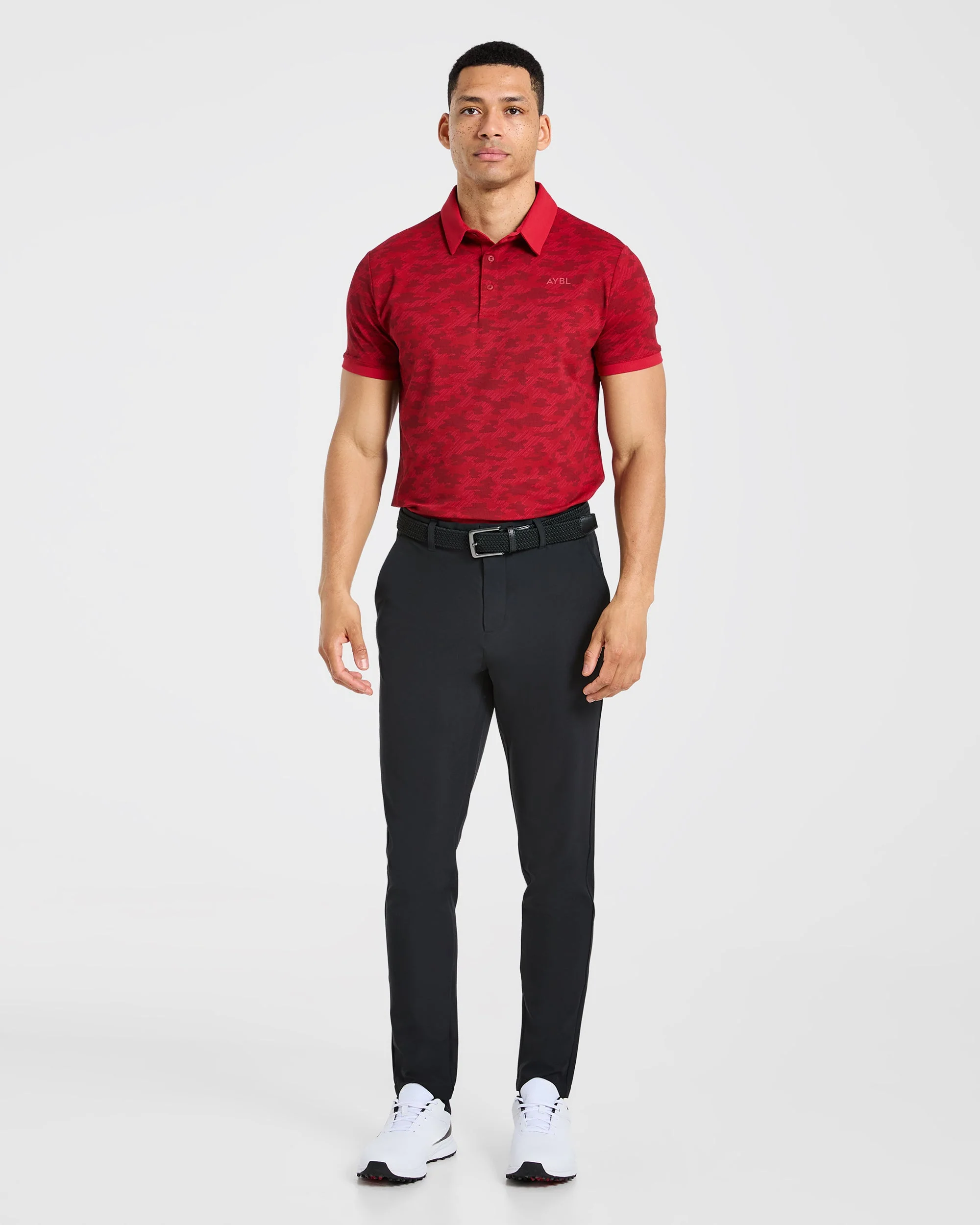 Precision Camo Polo - Muted Rood - Image 3
