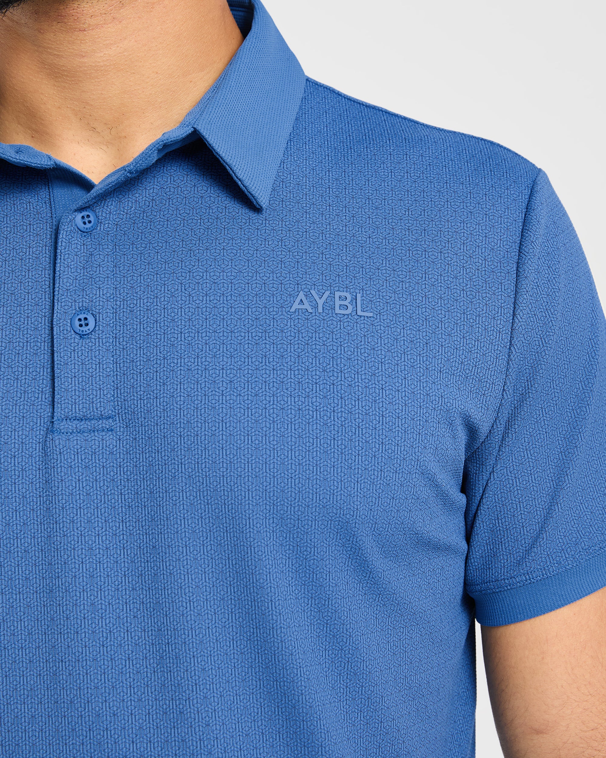 Precision Geometric Polo - Ocean Blauw - Image 5