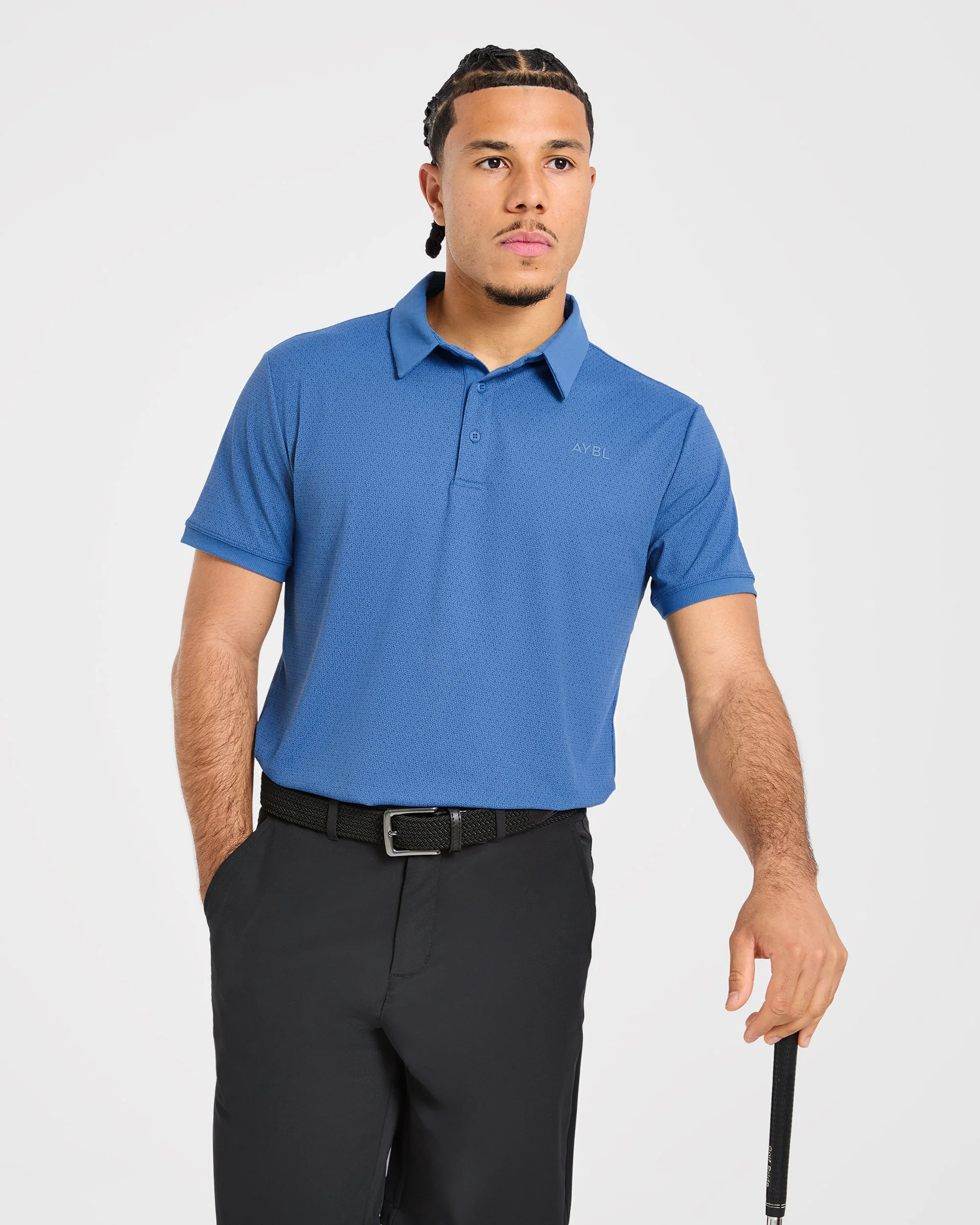 Precision Geometric Polo - Ocean Blauw - Image 8