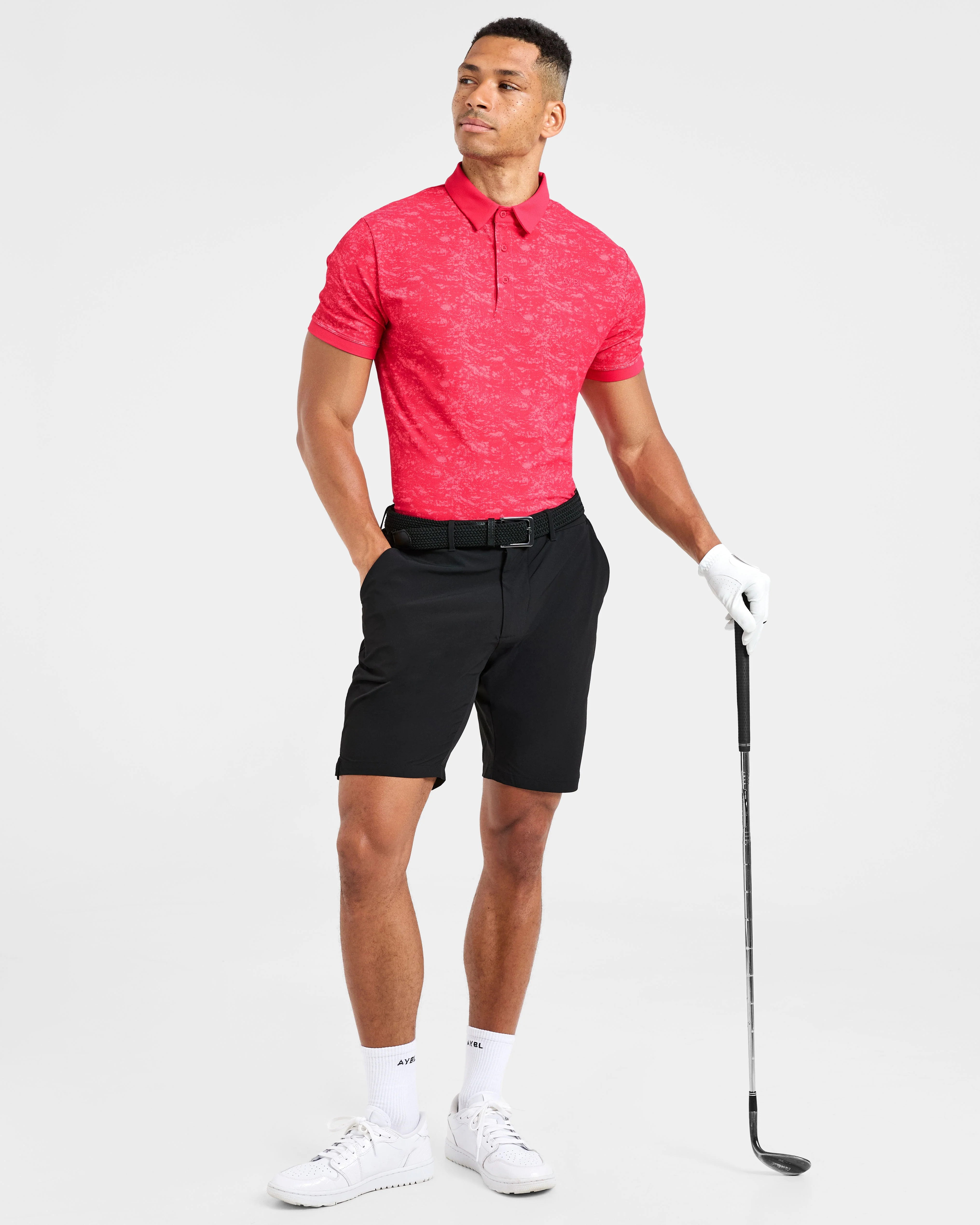 Precision Texture Polo - Summer Rood - Image 8