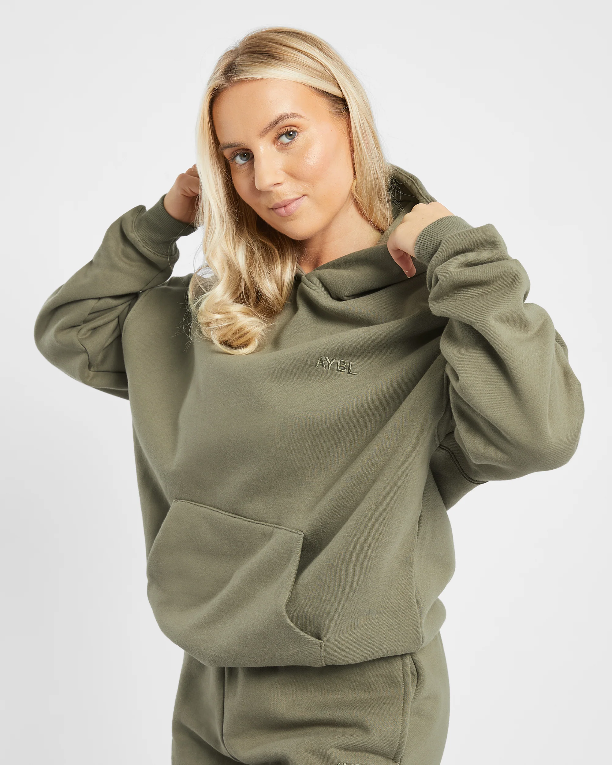 Premium Oversized Hoodie - Dusky Olive - Image 8