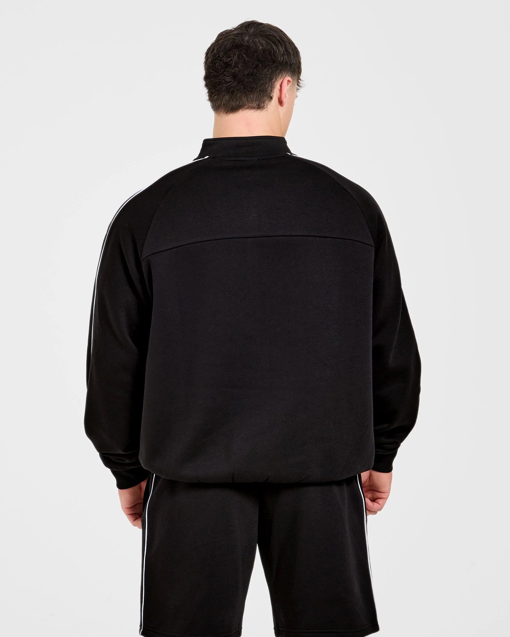 Restore Oversized 1/4 Zip Pullover - Black - Image 2
