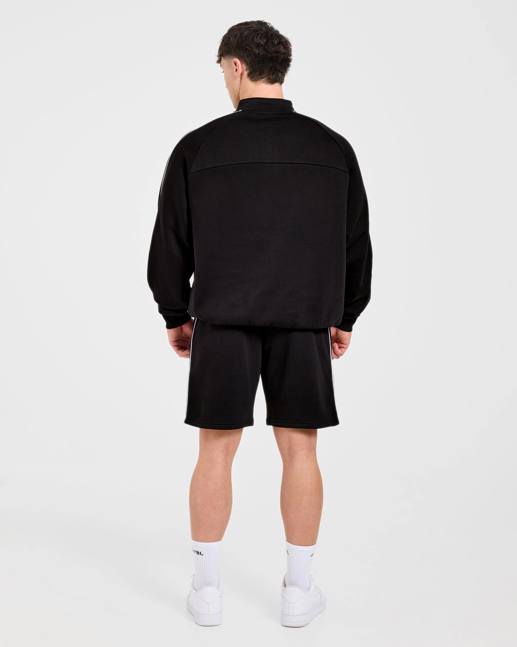 Restore Oversized 1/4 Zip Pullover - Black - Image 4