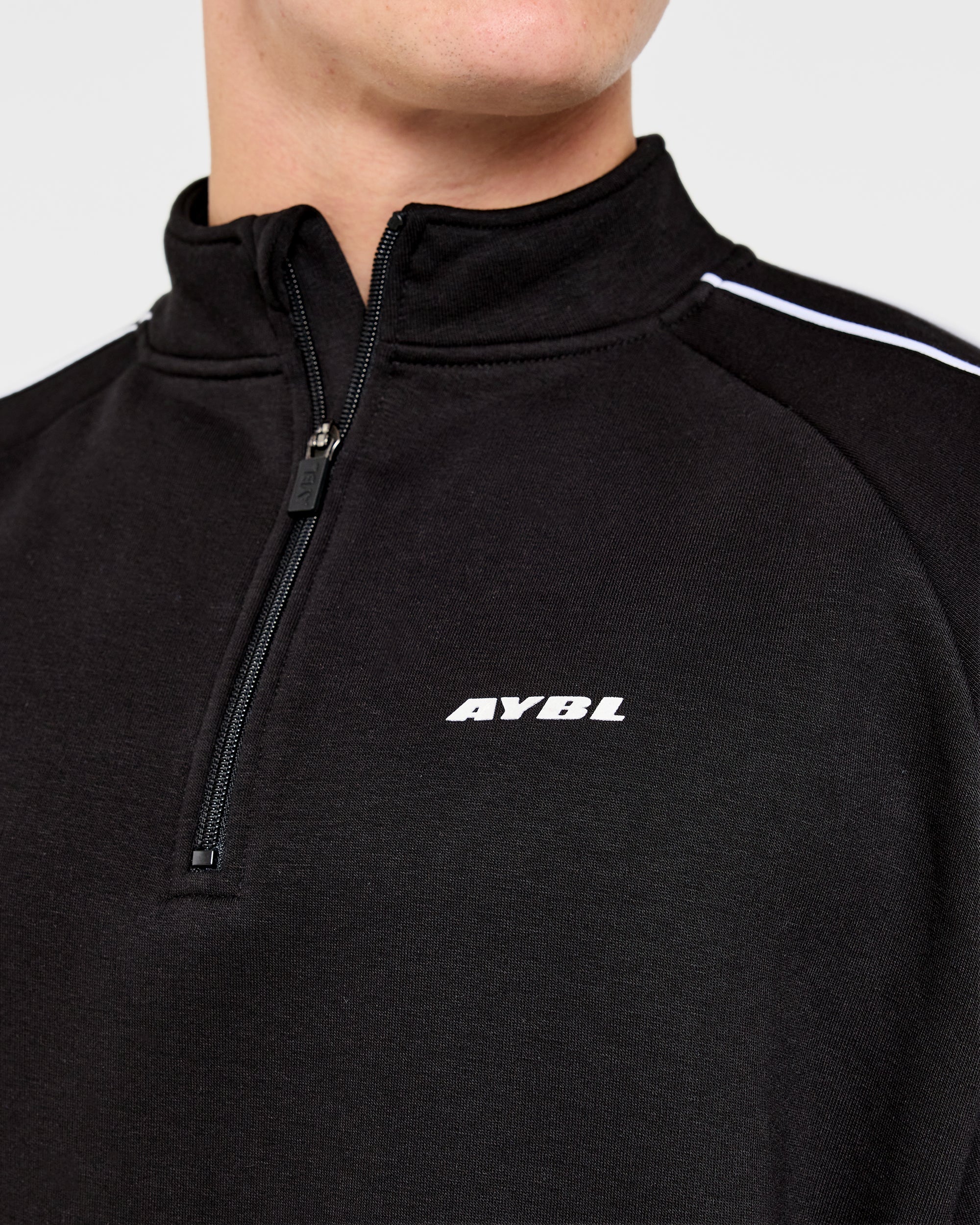 Restore Oversized 1/4 Zip Pullover - Black - Image 5