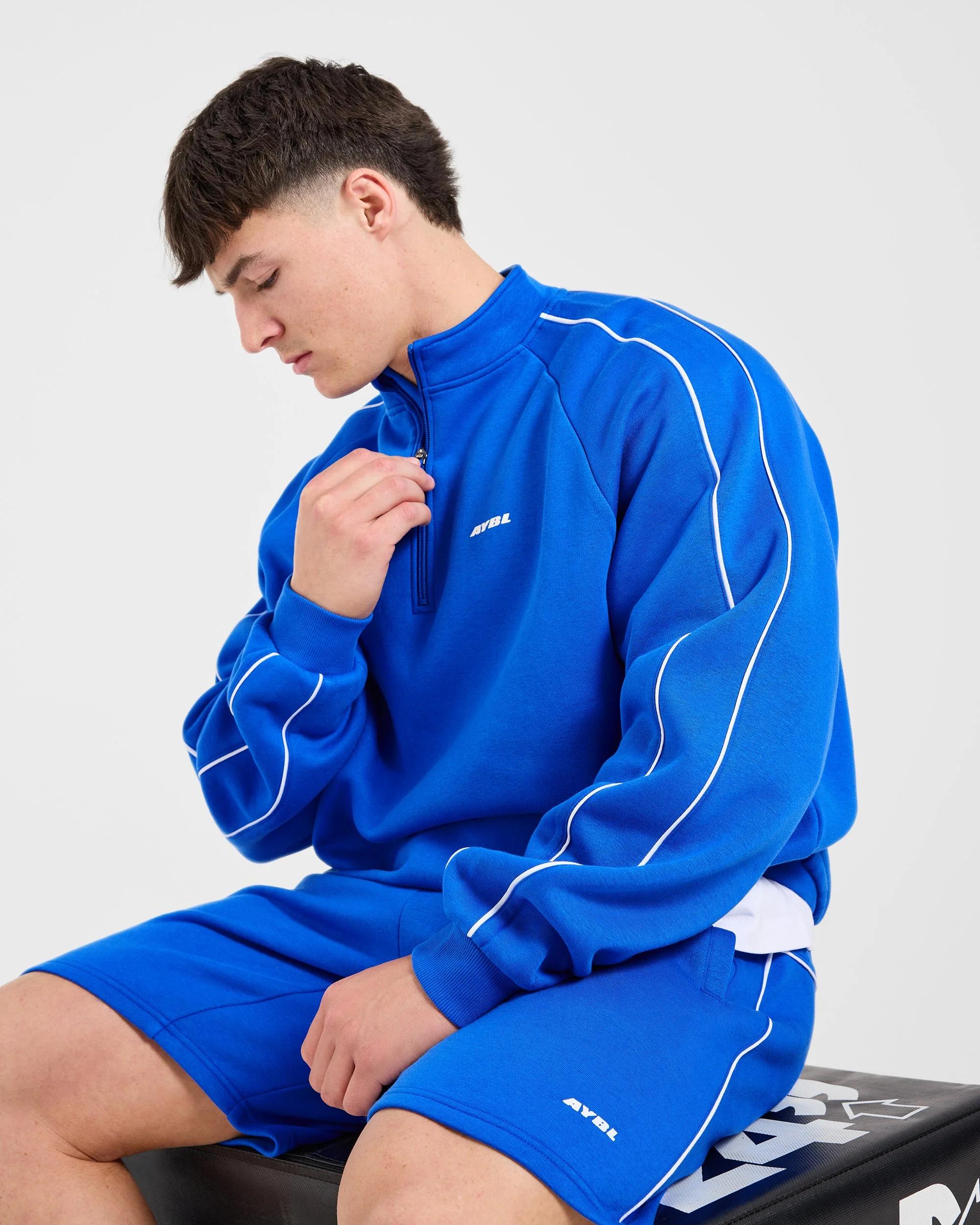 Restore Oversized 1/4 Zip Pullover - Cobalt - Image 7