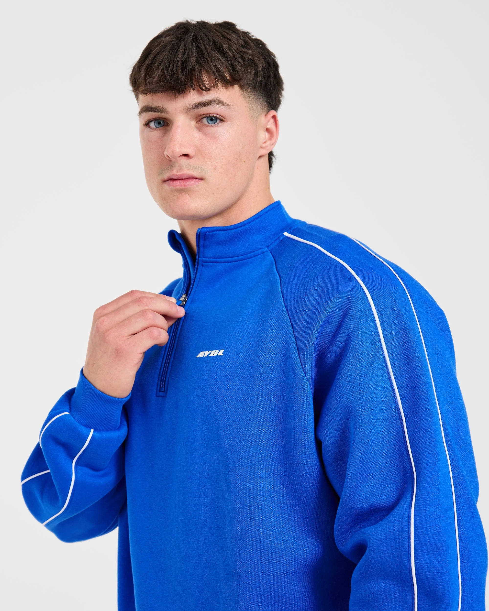 Restore Oversized 1/4 Zip Pullover - Cobalt - Image 8