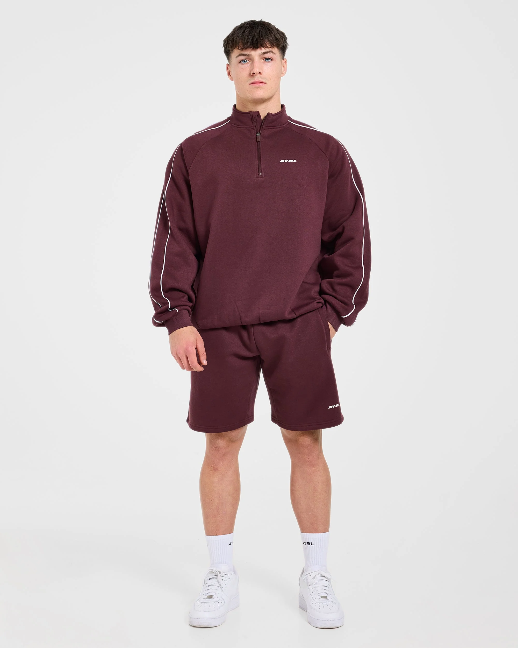 Restore Oversized 1/4 Zip Pullover - Dusty Plum - Image 3