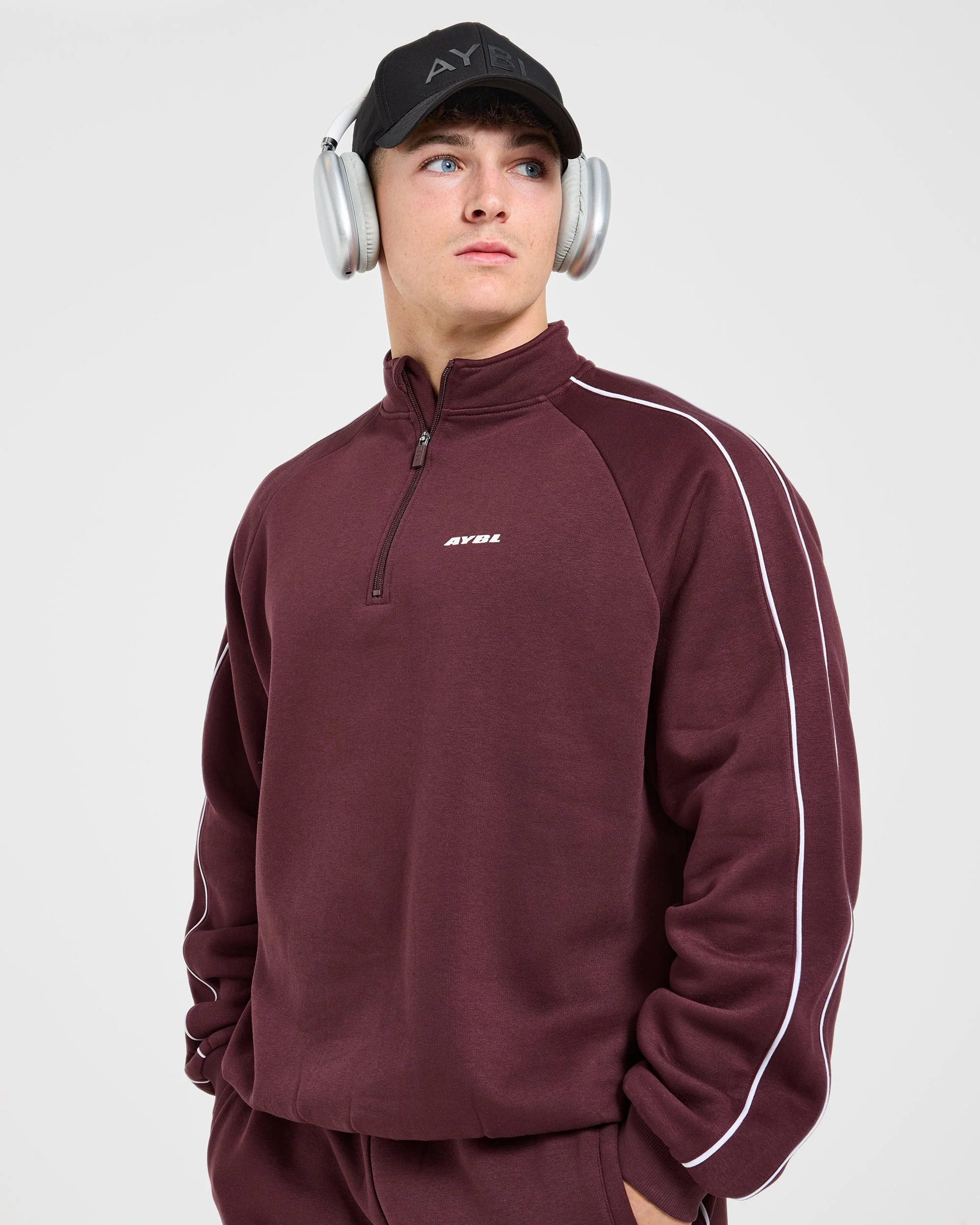 Restore Oversized 1/4 Zip Pullover - Dusty Plum - Image 7