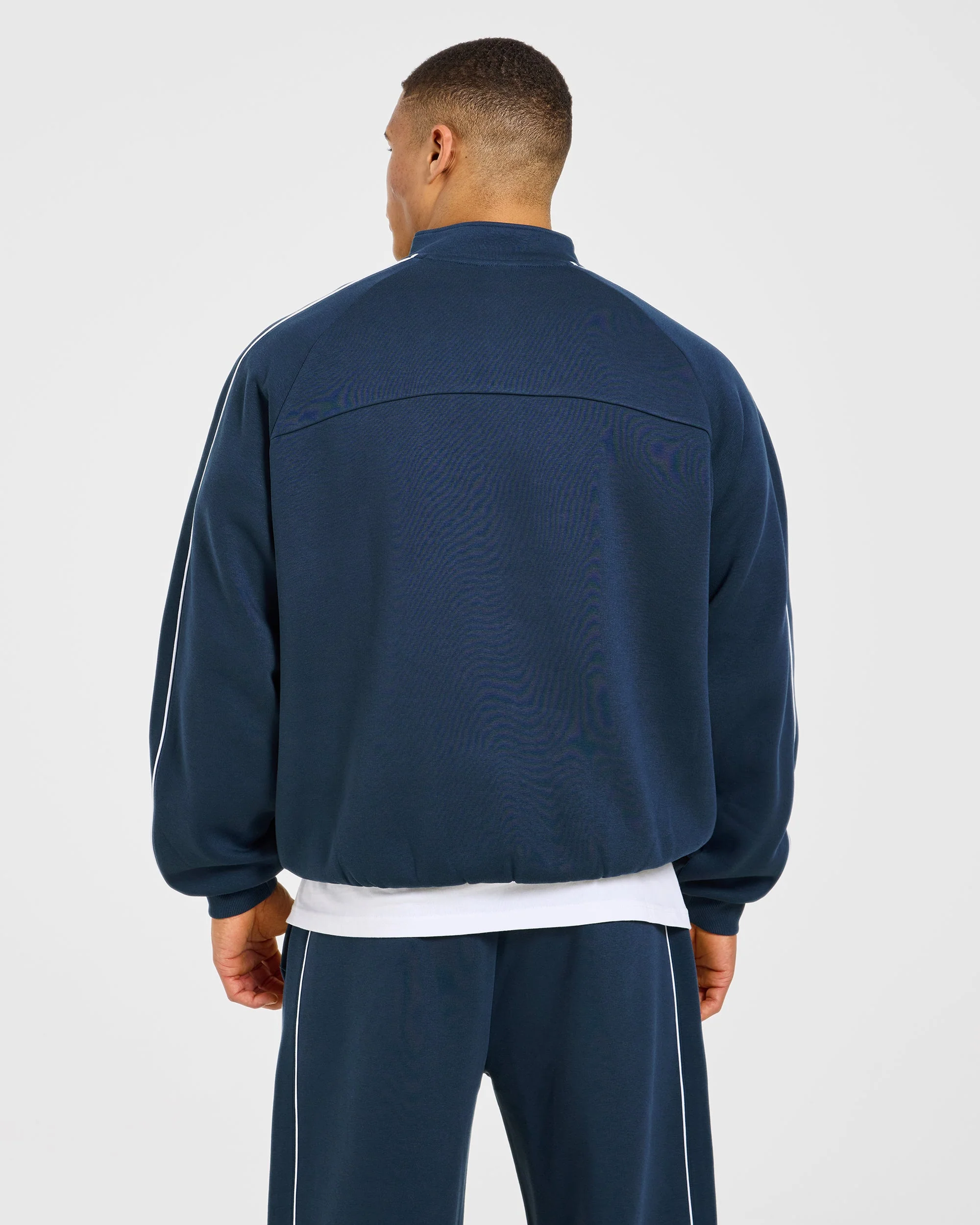 Restore Oversized 1/4 Zip Pullover - Navy Blue - Image 2