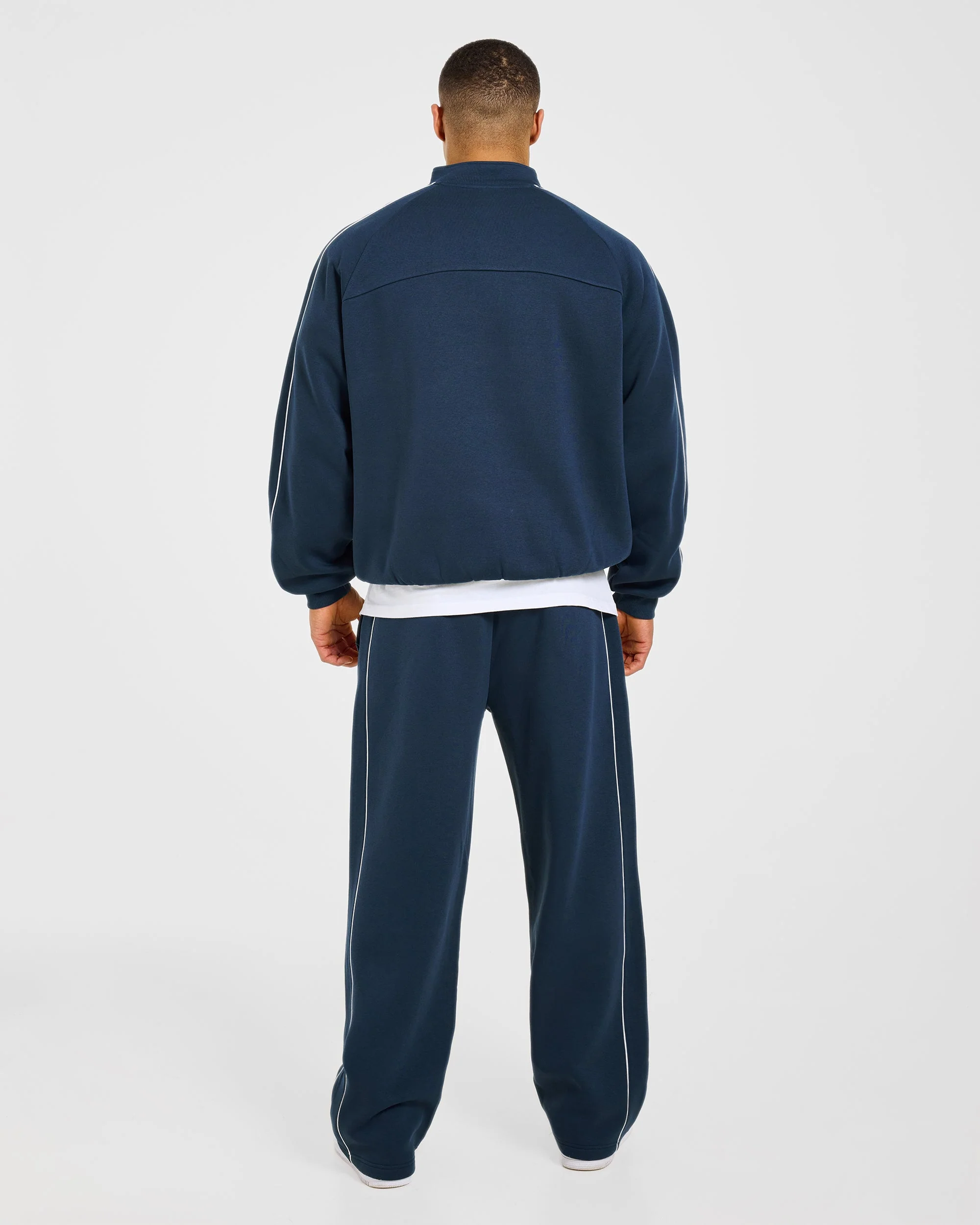 Restore Oversized 1/4 Zip Pullover - Navy Blue - Image 4